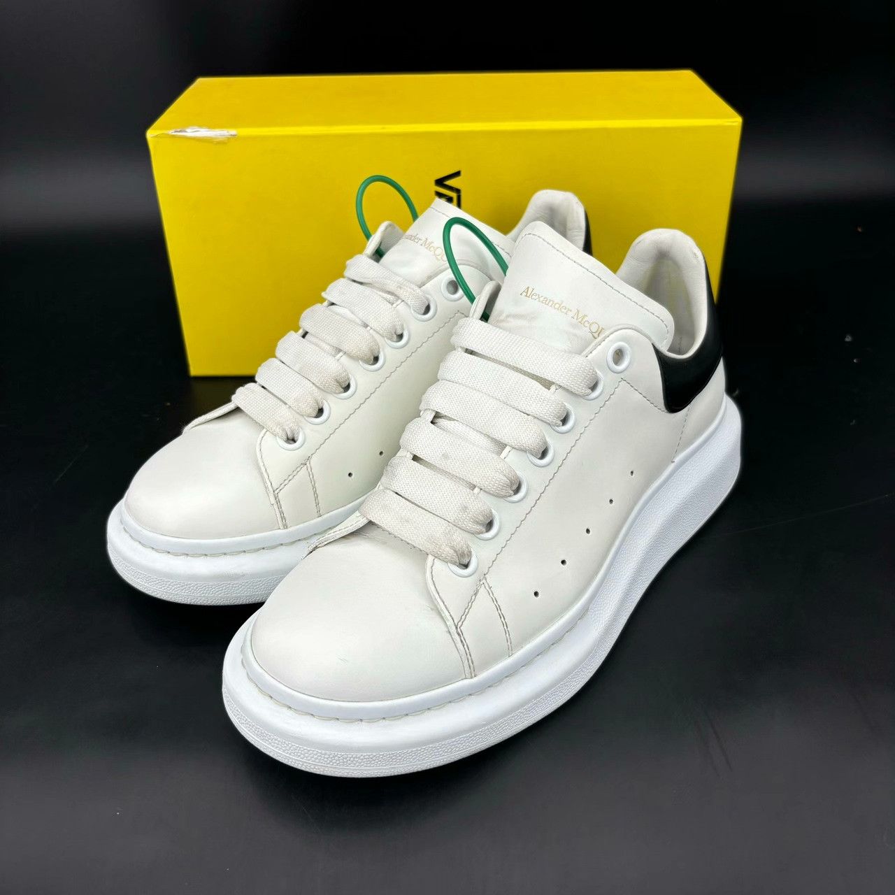 Alexander McQueen Alexander McQueen Leather Black Lowtop Sneakers 40 Men Size US 7.5 / EU 40-41 - 1 Thumbnail