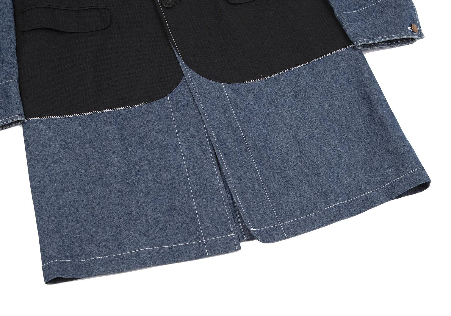 Junya Watanabe Cotton Linen Denim Coverall Coat in Navy Blue and Others Size US M / EU 48-50 / 2 - 11 Thumbnail