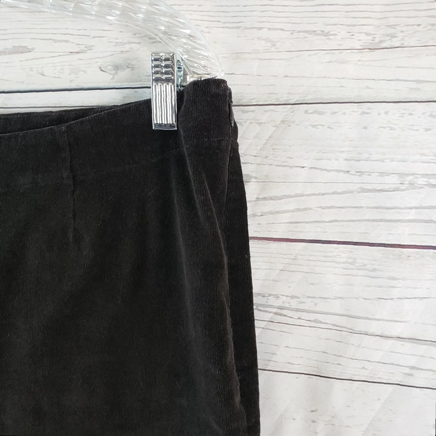 J. Jill J Jill Womens Corduroy Pants Sz 12 Gray Mid Rise Side Zip Cotton Blend Pants Women 12 Gray Corduroy Vintage No Size 34" / US 12 / IT 48 - 3 Thumbnail
