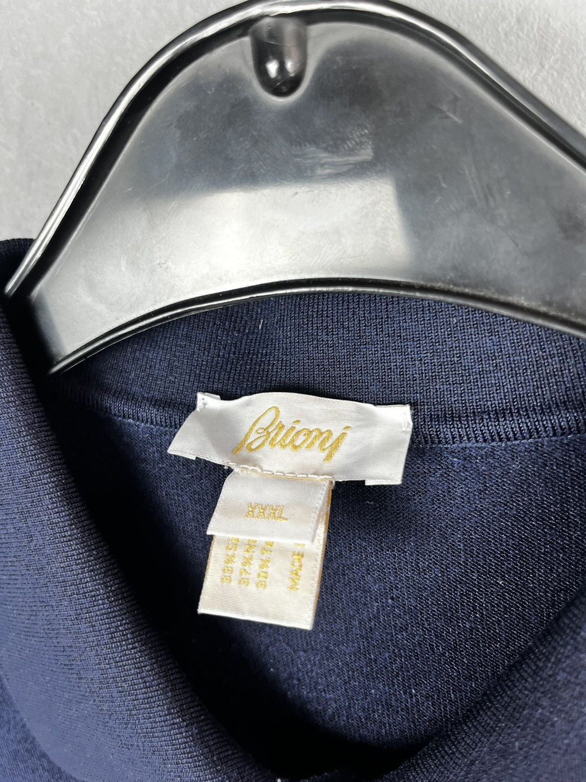 Brioni Brioni silk polo shirt big logo Size US XXL / EU 58 / 5 - 3 Thumbnail