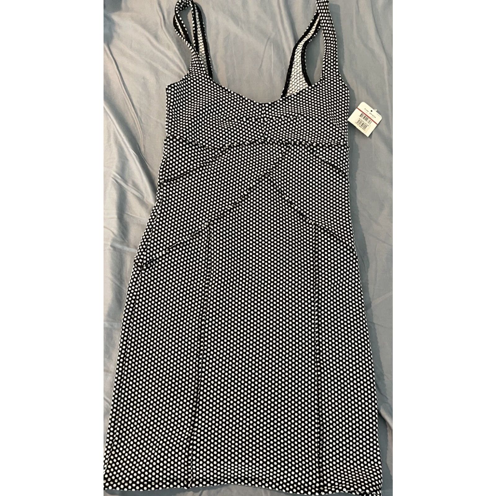 Free People Free People Dress Women XS Black Microdot Slip Short Sleeveless Womens Size XS / US 0-2 / IT 36-38 - 2 Thumbnail