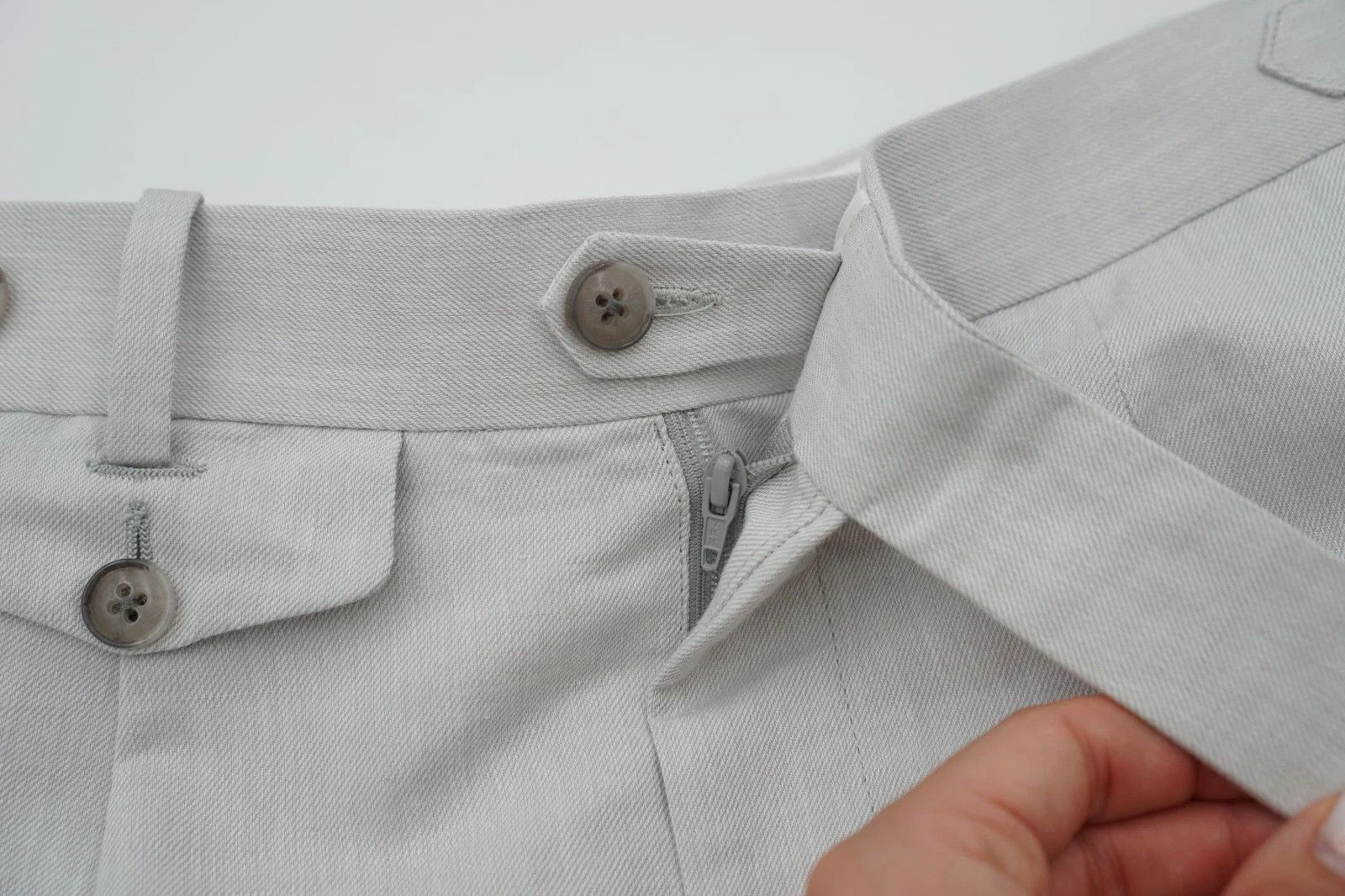 Suitsupply Men Suitsupply Trousers Brentwood Linen & Cotton Grey US36 Size 36R - 4 Thumbnail