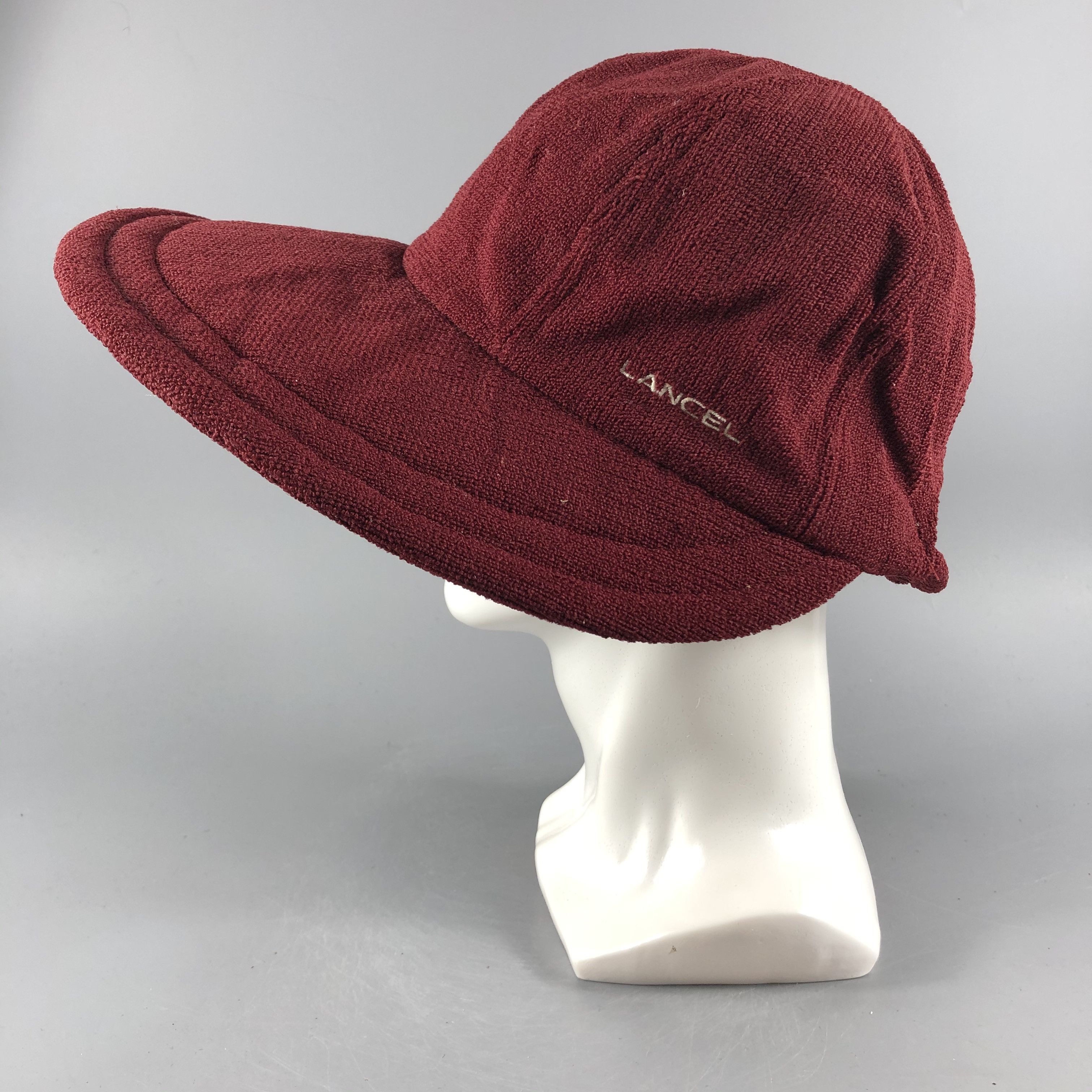 Lancel × Vintage Womens Lancel Maroon Caps Hats Adjustable -D703 Size ONE SIZE - 1 Thumbnail