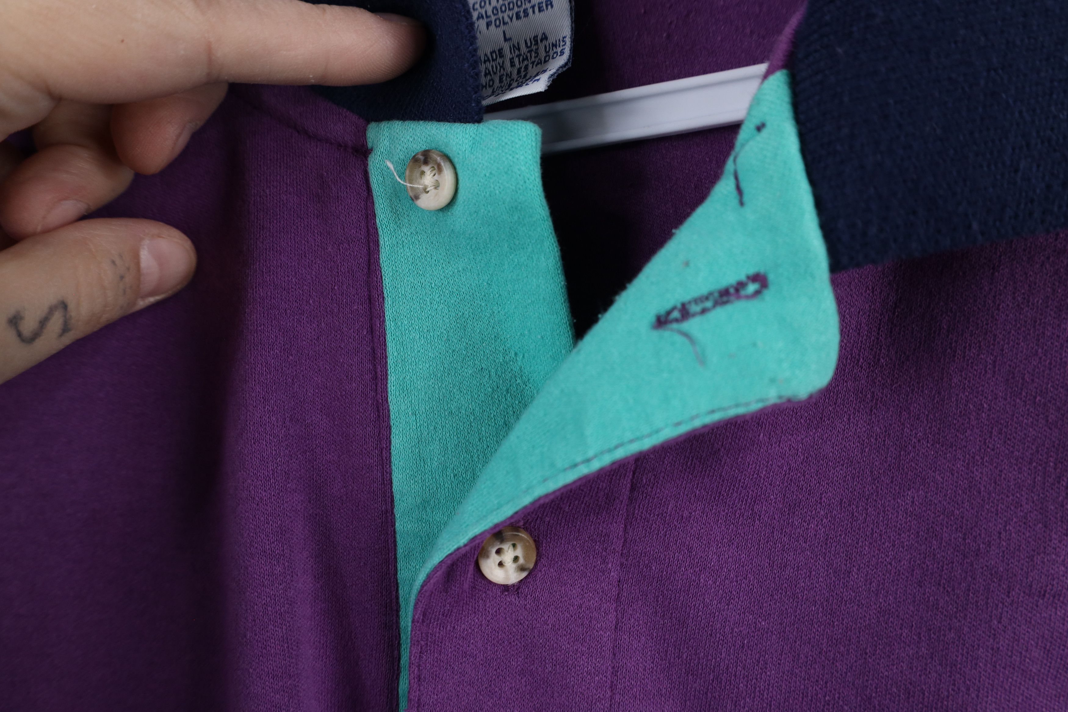 Vintage Vintage 90s Spell Out Matco Tools Polo Shirt Purple USA Size US L / EU 52-54 / 3 - 6 Thumbnail