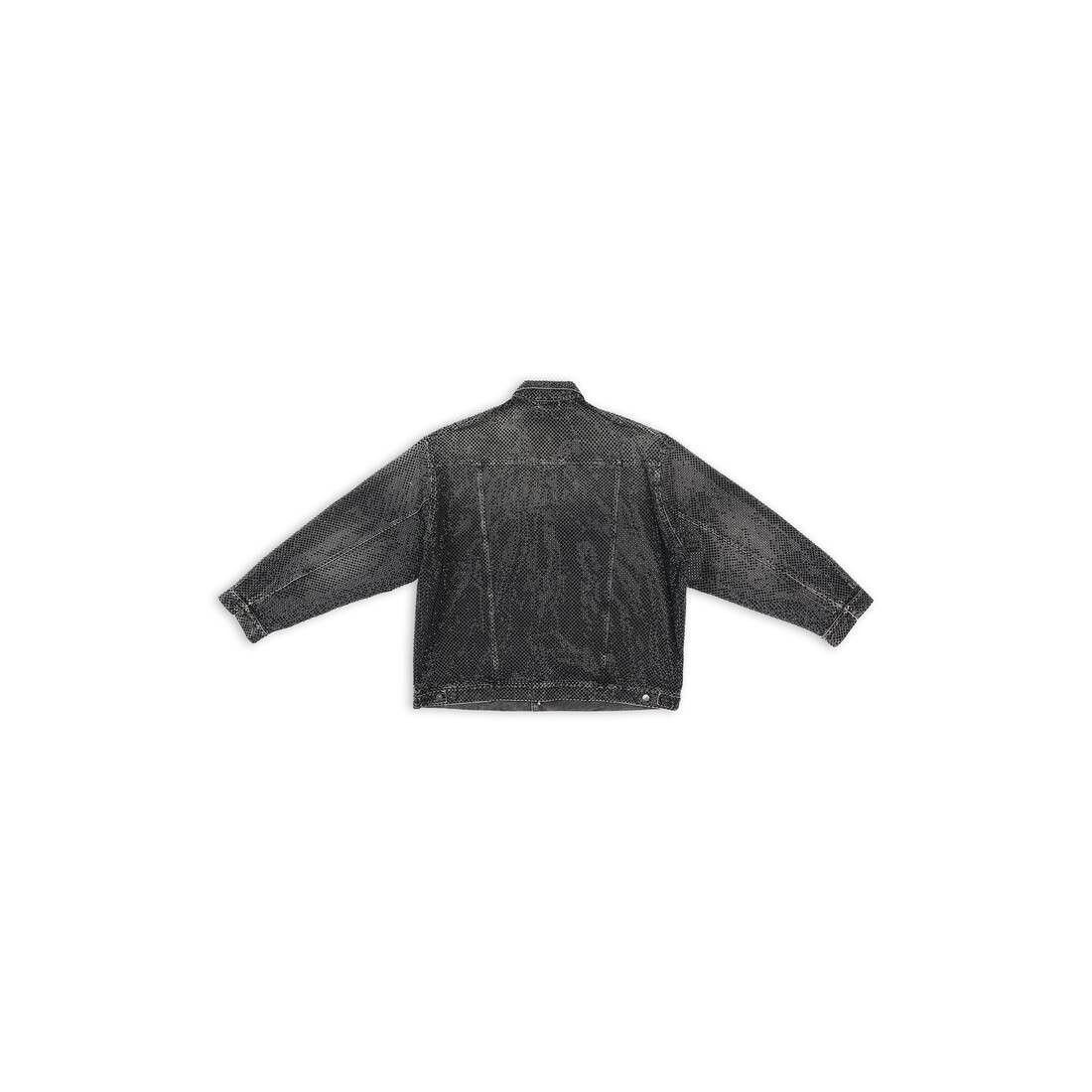 Balenciaga o1mt1gz0225 Large Fit Jacket With Rhinestones in Black Size US M / EU 48-50 / 2 - 2 Thumbnail