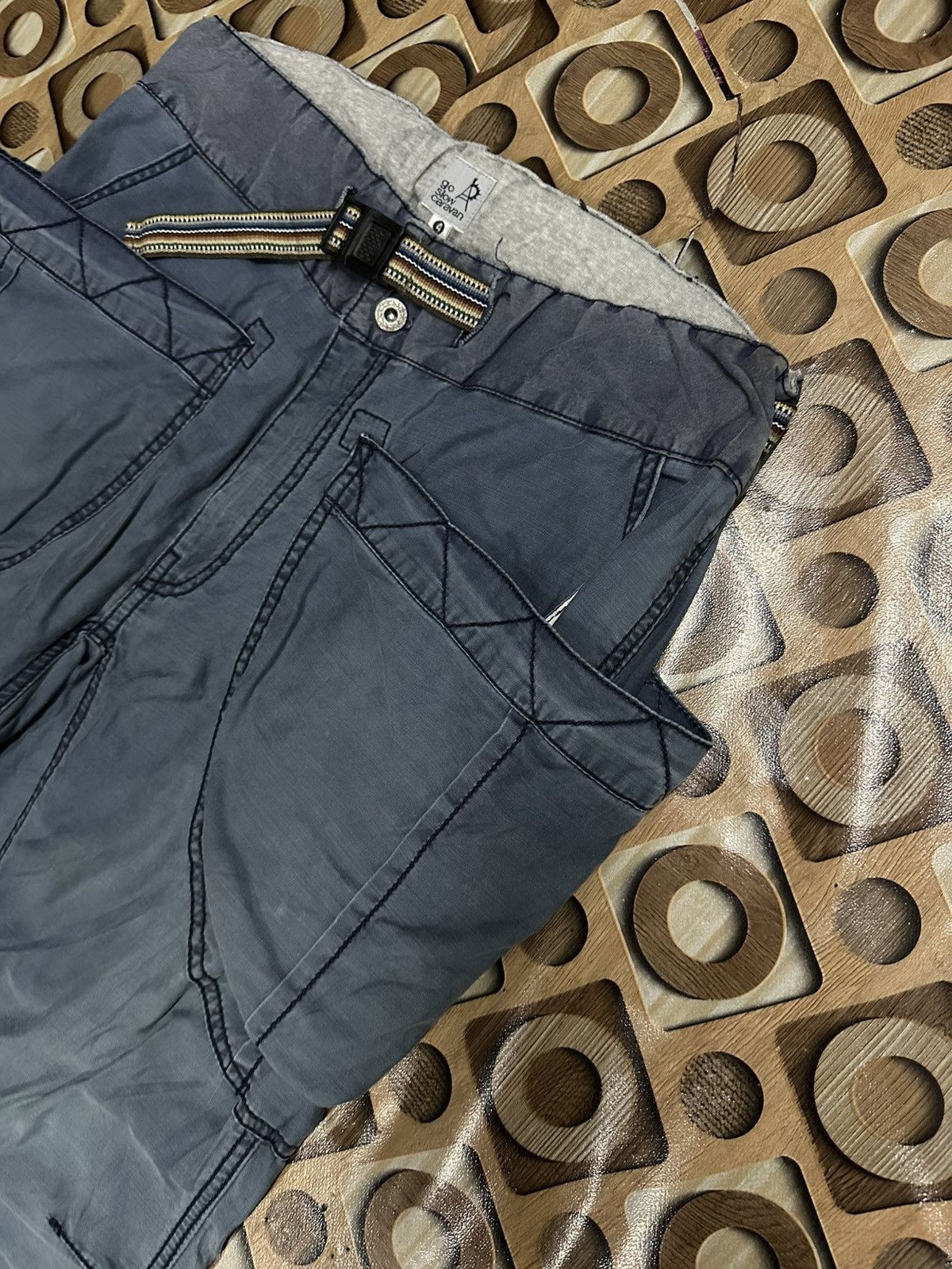 go slow caravan BIG POCKET ‼️Vintage GO SLOW CARAVAN Japan Faded Ankle Pants Size US 33 - 6 Thumbnail