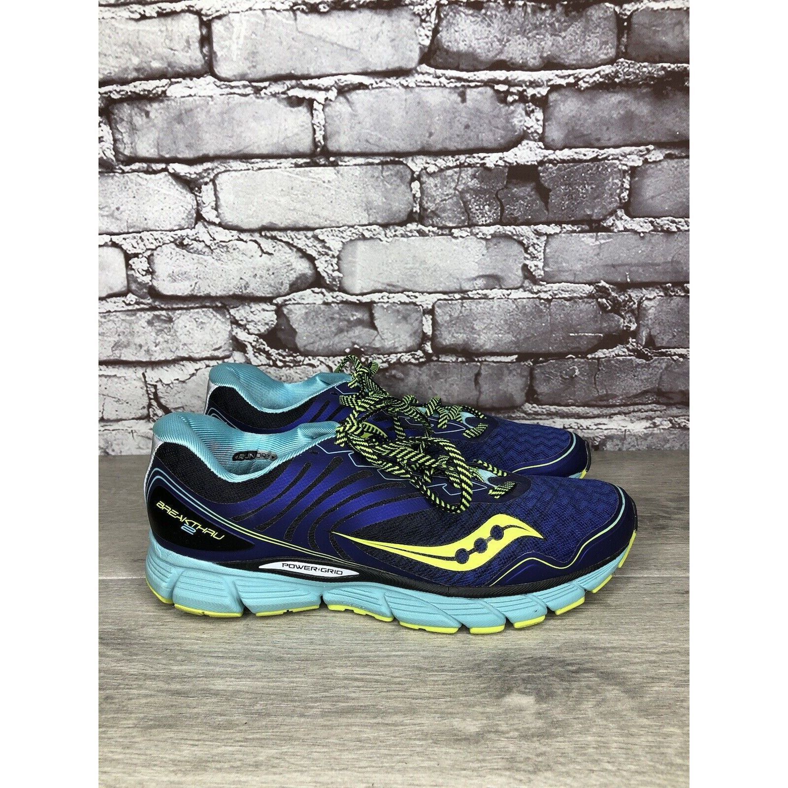 Saucony Saucony Breakthru 2 S10304-2 Purple Blue Yellow Running Shoe Size US 9.5 / IT 39.5 - 12 Thumbnail