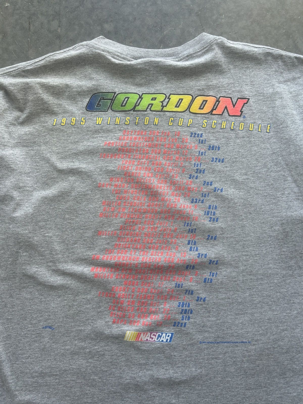 Lee × NASCAR × Vintage Vintage 90s NASCAR Jeff Gordon Graphic Tee Nutmeg Lee Sports Size US XL / EU 56 / 4 - 6 Thumbnail