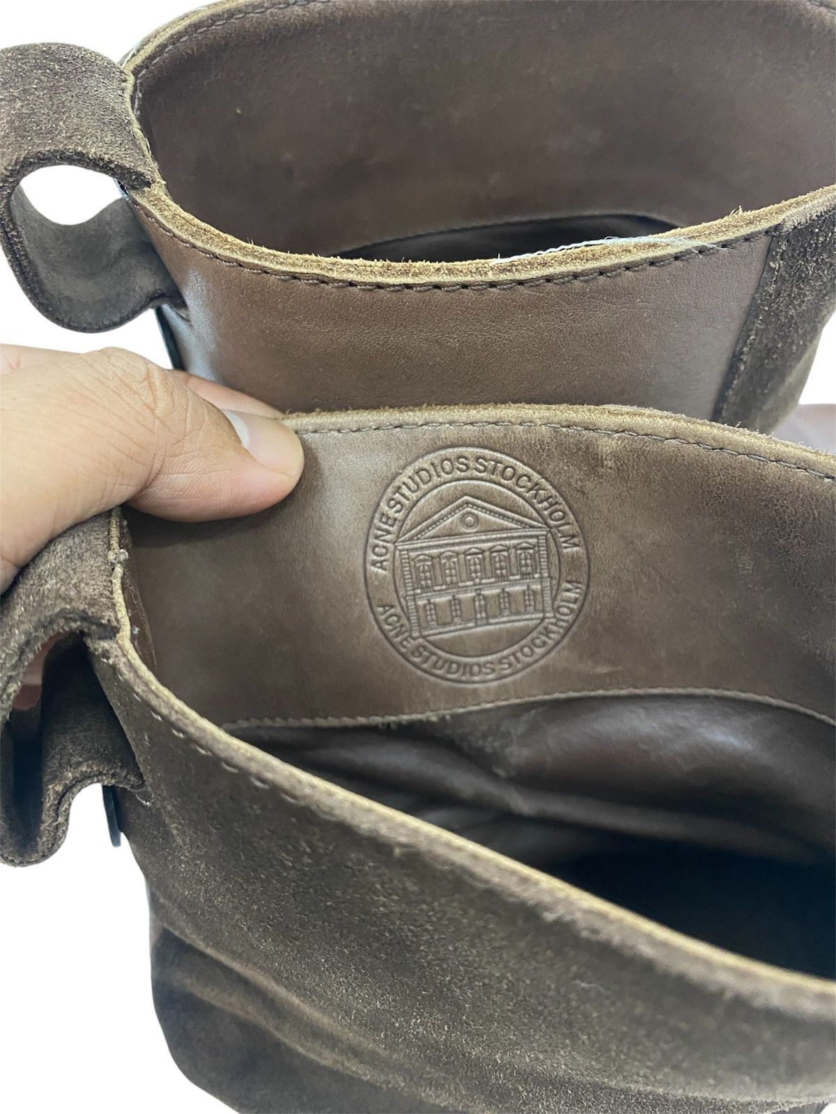 Acne Studios Acne Studios Stockholm brown leather/suede ankle boots Size US 7 / IT 37 - 8 Thumbnail