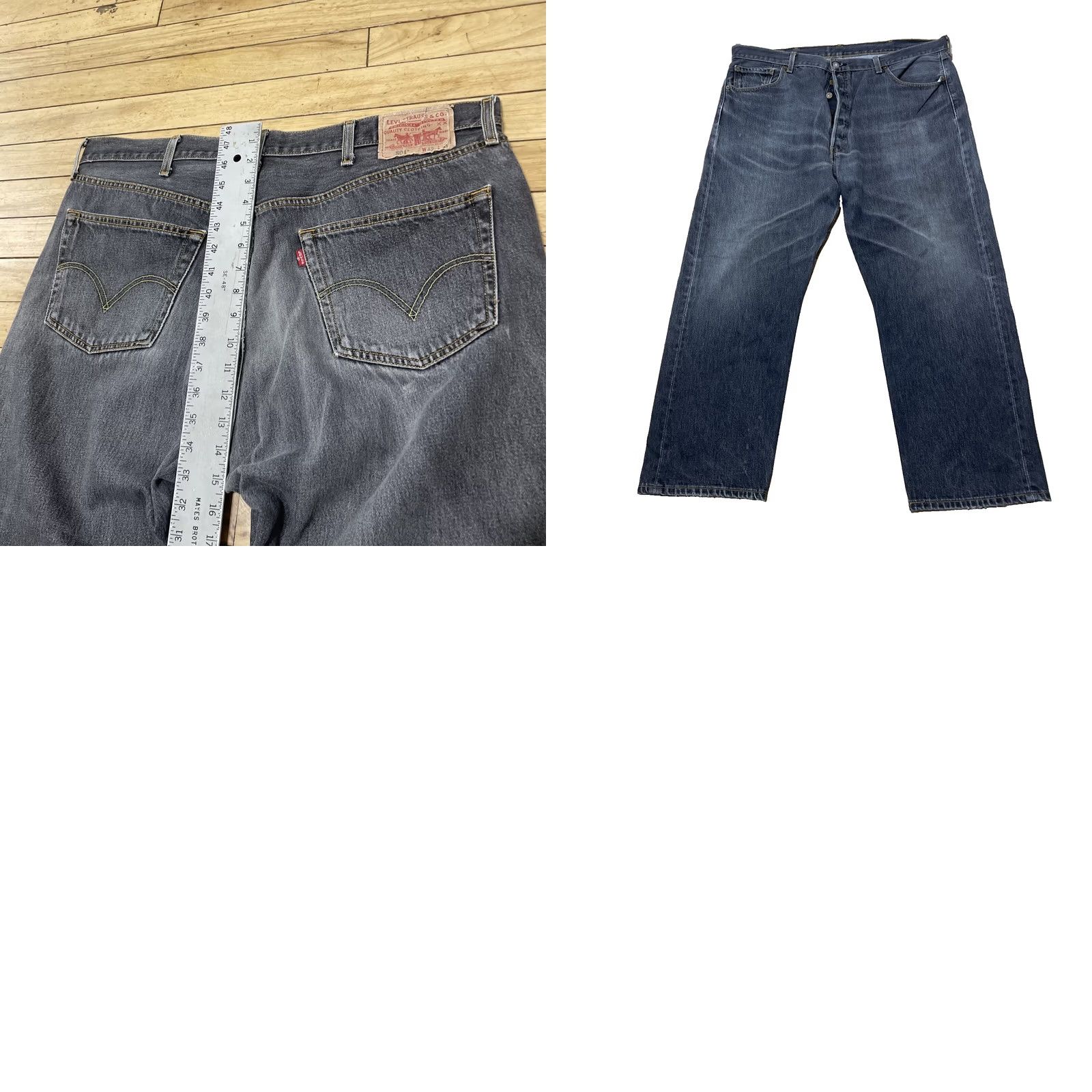 Levi's VINTAGE Levi's Jeans 501XX Denim 501 XX Men 42 Regular Black Gray Y2K Streetwear Skate Size US 42 / EU 58 - 11 Thumbnail