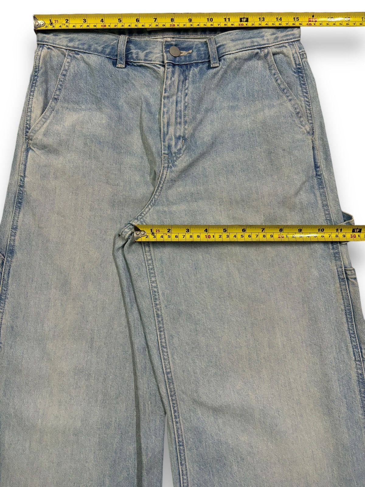JW Anderson × Uniqlo Vintage JW Anderson x Uniqlo Blue Wash Baggy Carpenter Jeans Size US 30 / EU 46 - 15 Thumbnail