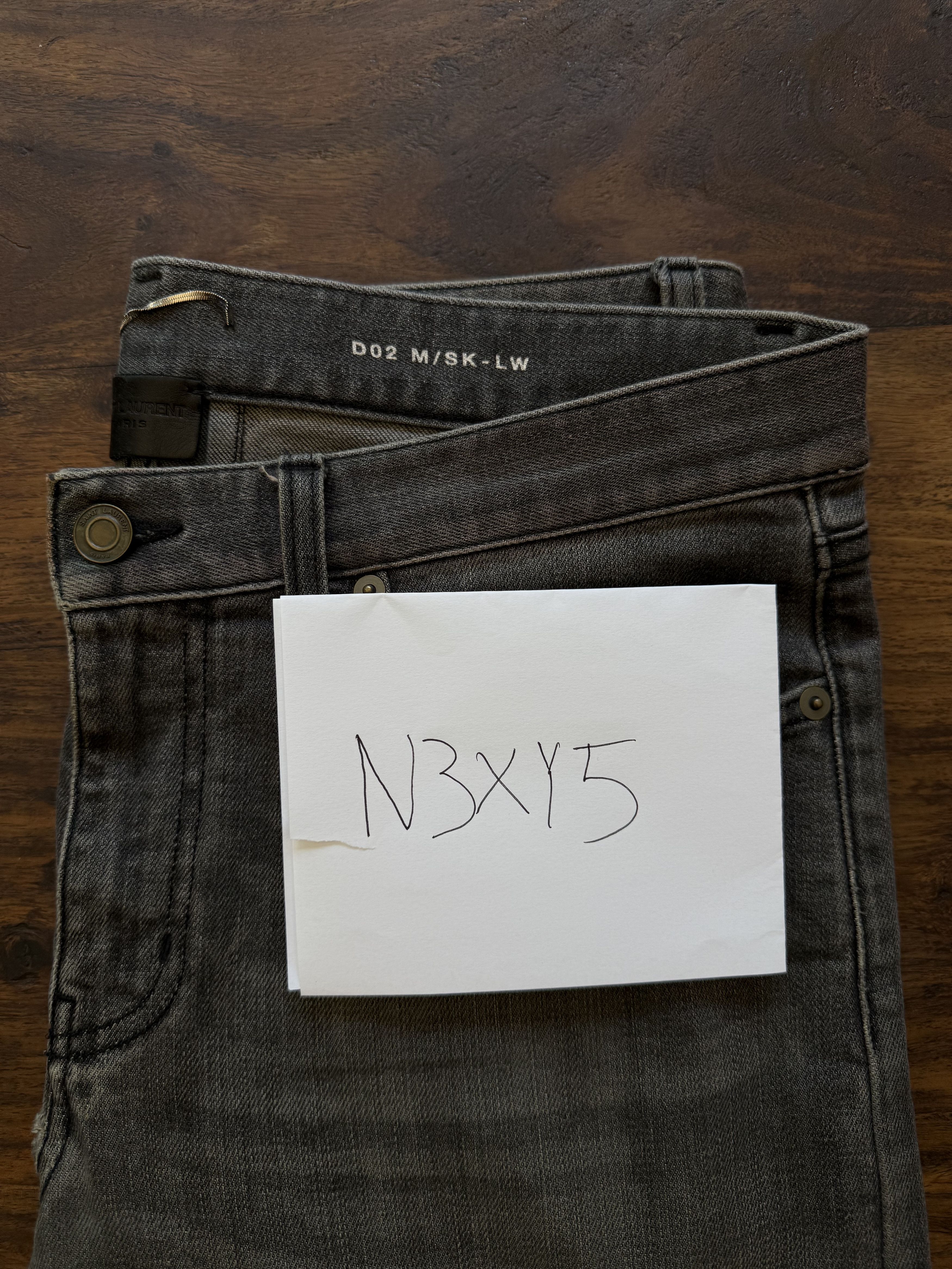 Saint Laurent Paris Saint Laurent Hedi Slimane D02 Jeans Washed Grey Size US 31 - 7 Thumbnail