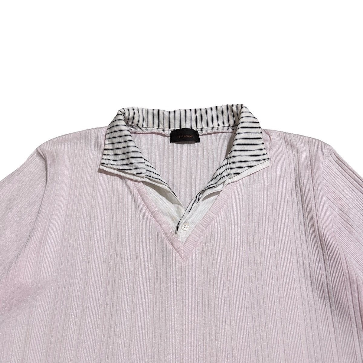 Issey Miyake × Japanese Brand × Tete Homme 1990s Tete Homme - Pink Top Size US M / EU 48-50 / 2 - 4 Thumbnail