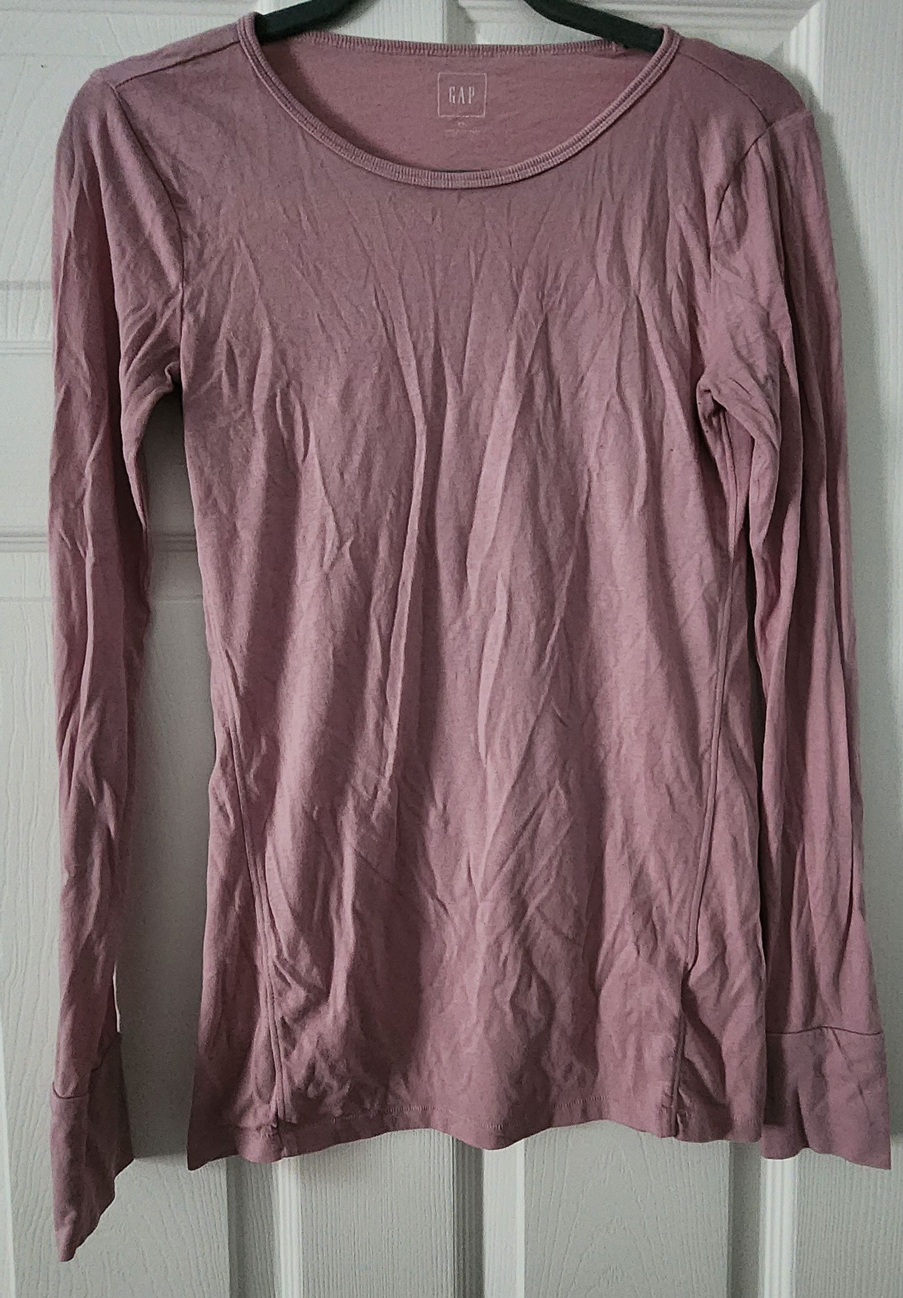 Gap Gap Princess Pink Longsleeve LS FTR Crew Neck Shirt Size XS Size XS / US 0-2 / IT 36-38 - 1 Thumbnail