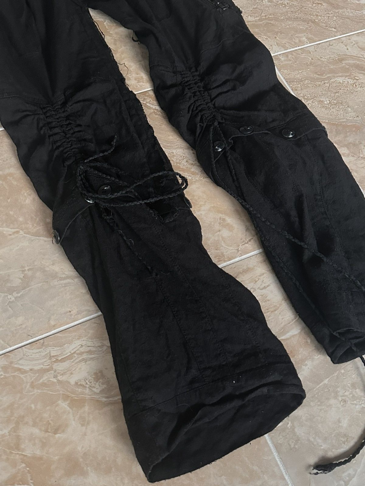 Hyein Seo Hyein Seo Black Patchwork Pants Size US 30 / EU 46 - 8 Thumbnail