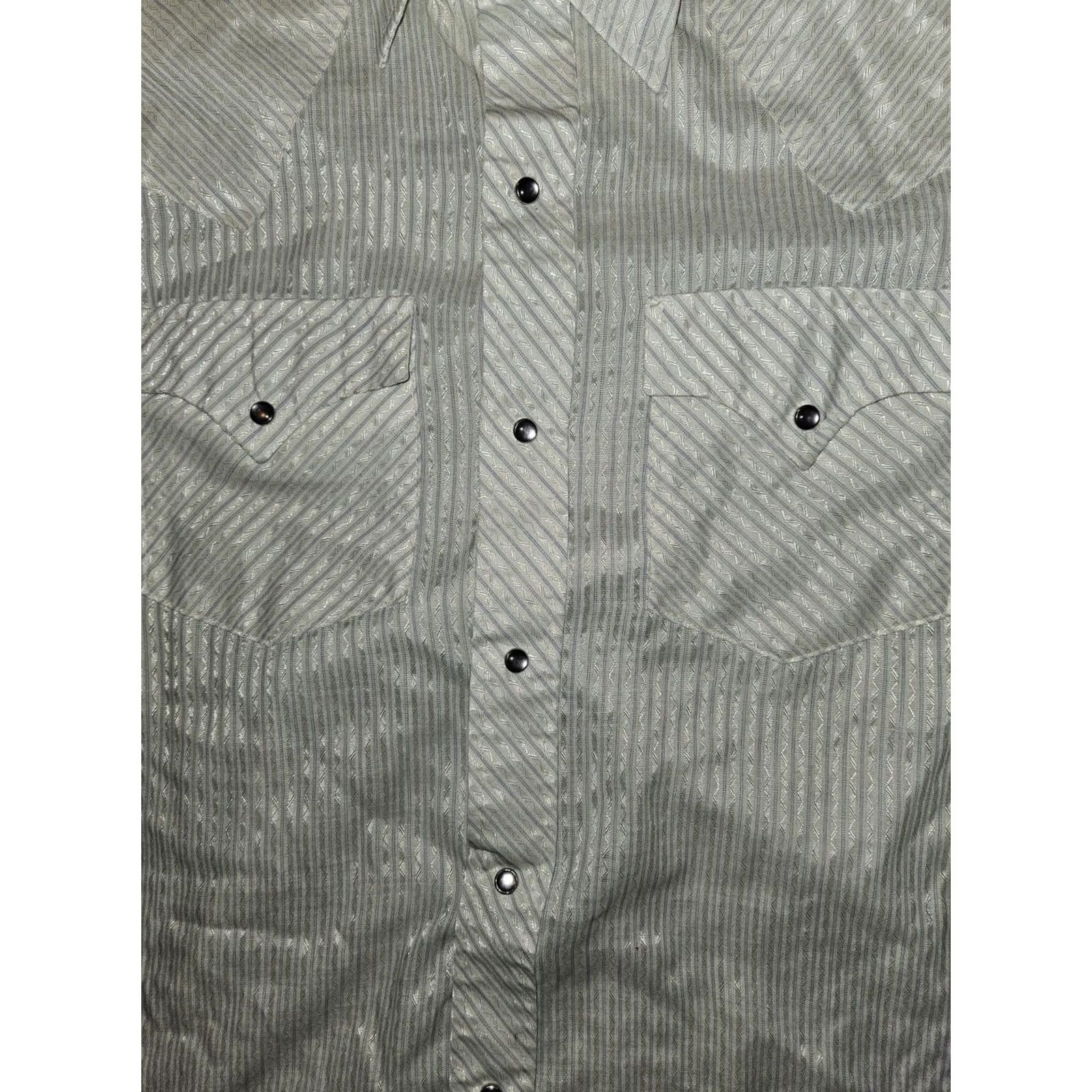 Vintage VINTAGE Dickson-Jenkins Pearl Snap Shirt Men L White Striped Western Long Sleeve Shirt Size US L / EU 52-54 / 3 - 5 Thumbnail