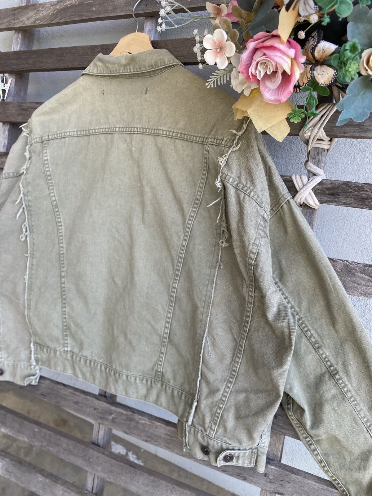 Japanese Brand Niko and…Distressed trucker jacket look like margiela design Size US XL / EU 56 / 4 - 12 Thumbnail