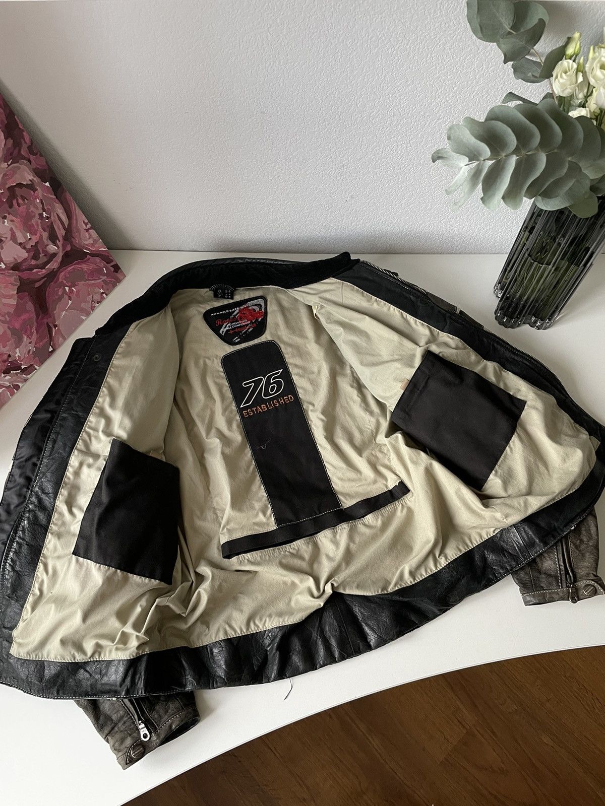 Vintage Vintage Held Racing Leather Jacket Punk Faded Brown Moto Y2K Size US XL / EU 56 / 4 - 16 Thumbnail