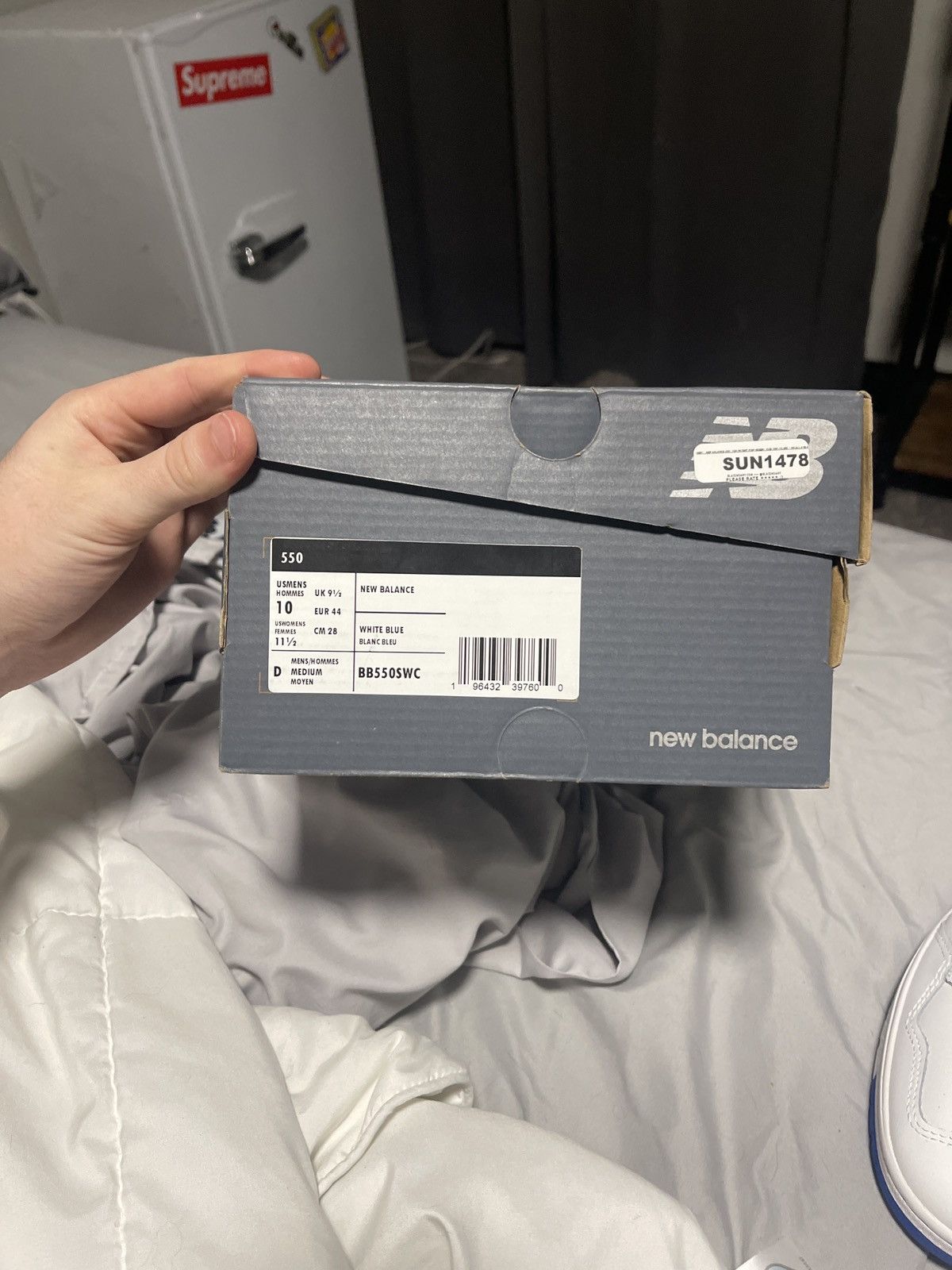 New Balance × Vintage New Balance 550 ‘White Blue’ DEADSTOCK Size US 10 / EU 43 - 8 Thumbnail