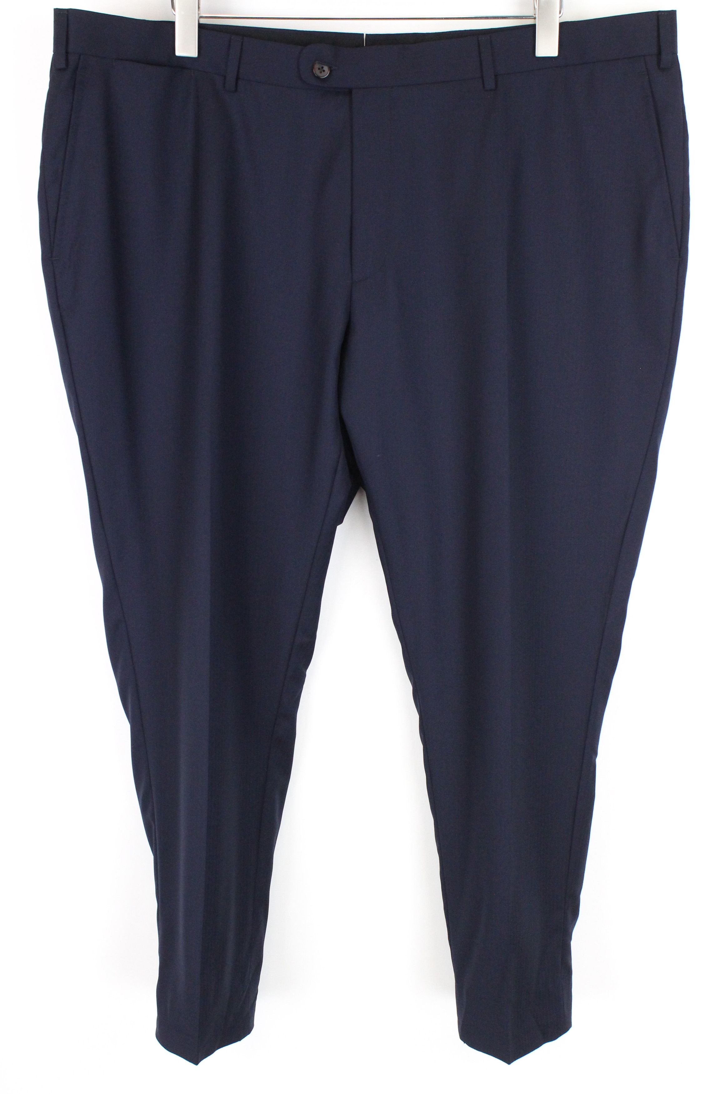 Suitsupply BRESCIA UK52S Striped Wool Navy Trousers 55387 Size 52S - 1 Thumbnail