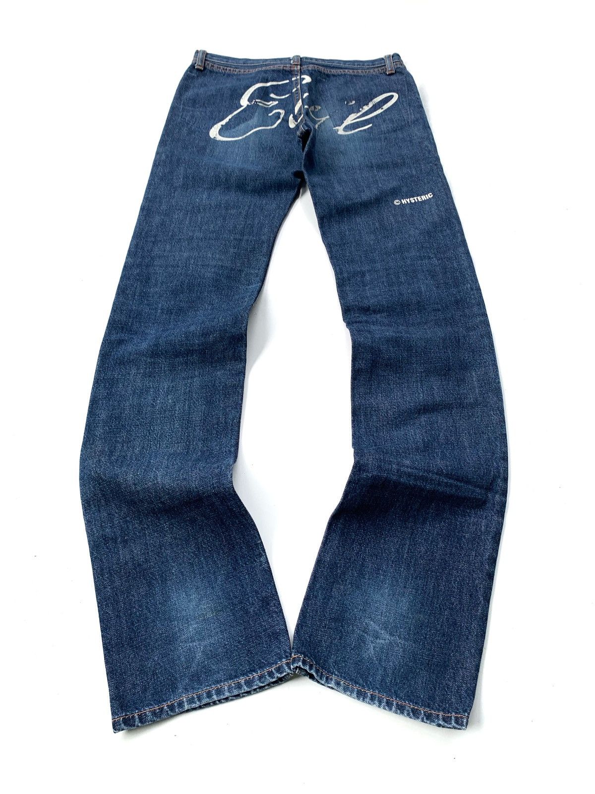 image of 2000S Hysteric Glamour Evil Jeans in Blue Denim, Men's (Size 27)