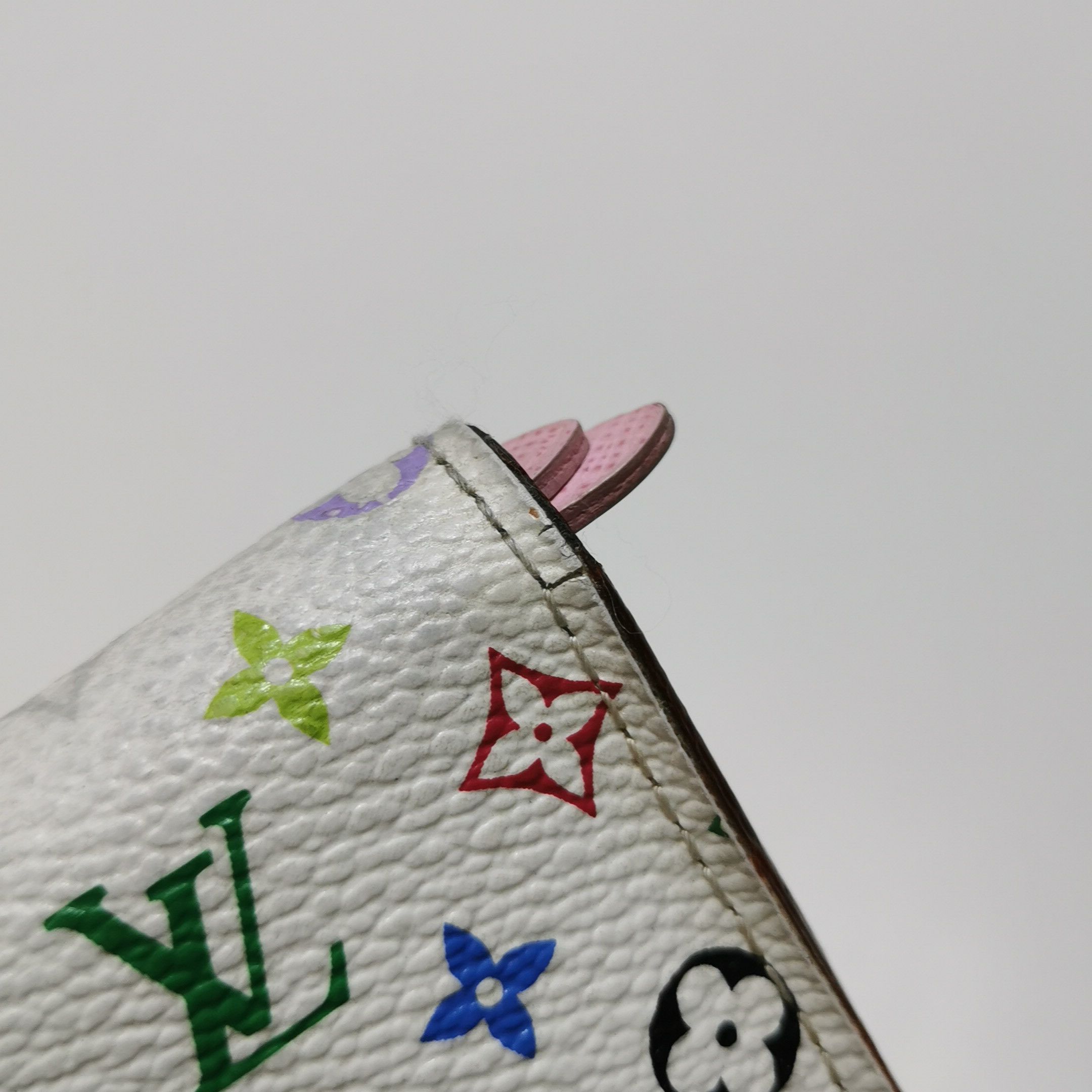 Louis Vuitton Louis Vuitton (LV) Insolite White Tricolor Zipper Clutch -y Size ONE SIZE - 5 Thumbnail