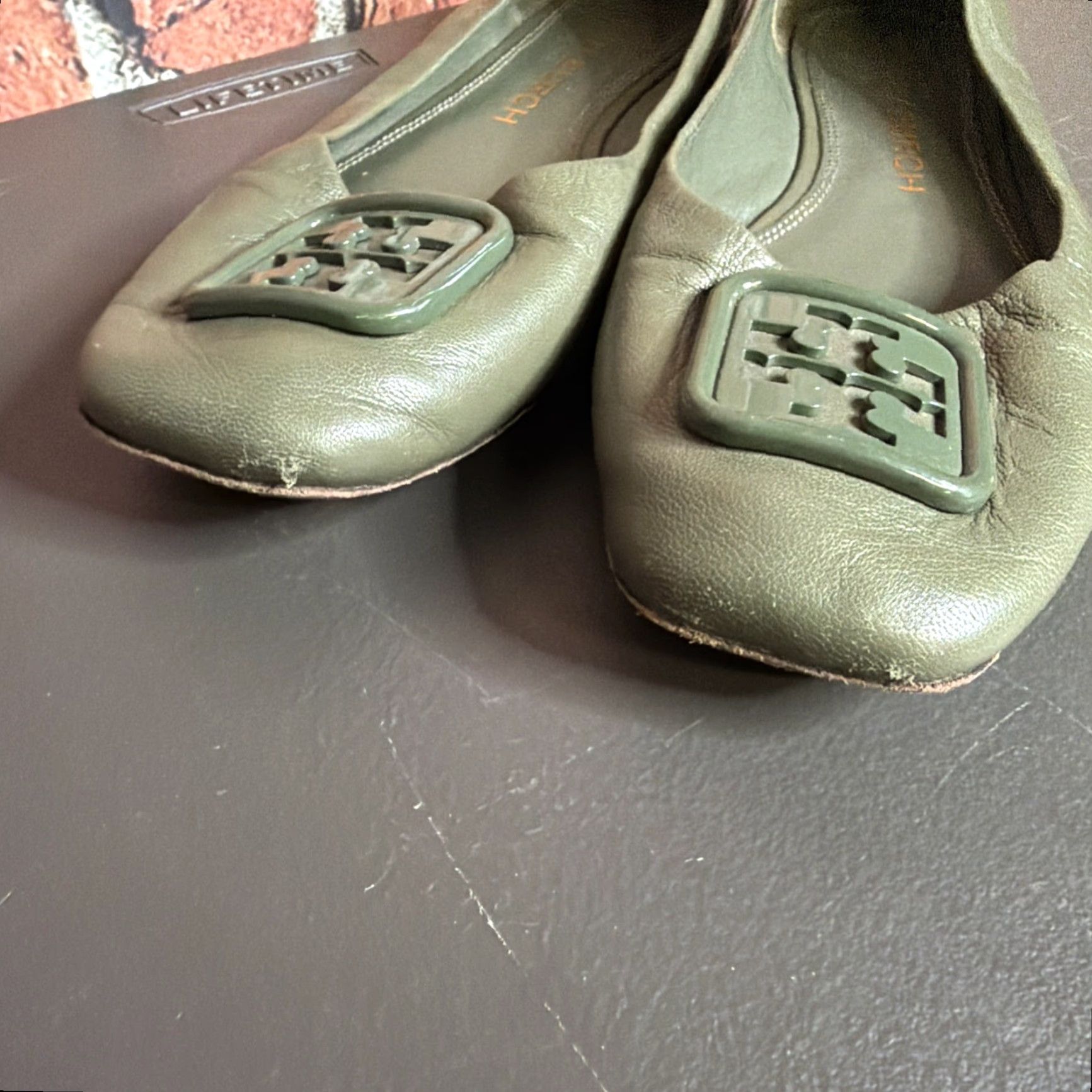 Tory Burch Tory Burch Ballet Flat Women Georgia Green 10.5 Leather Slip On Shoes Mens? Size US 11 / IT 41 - 2 Thumbnail