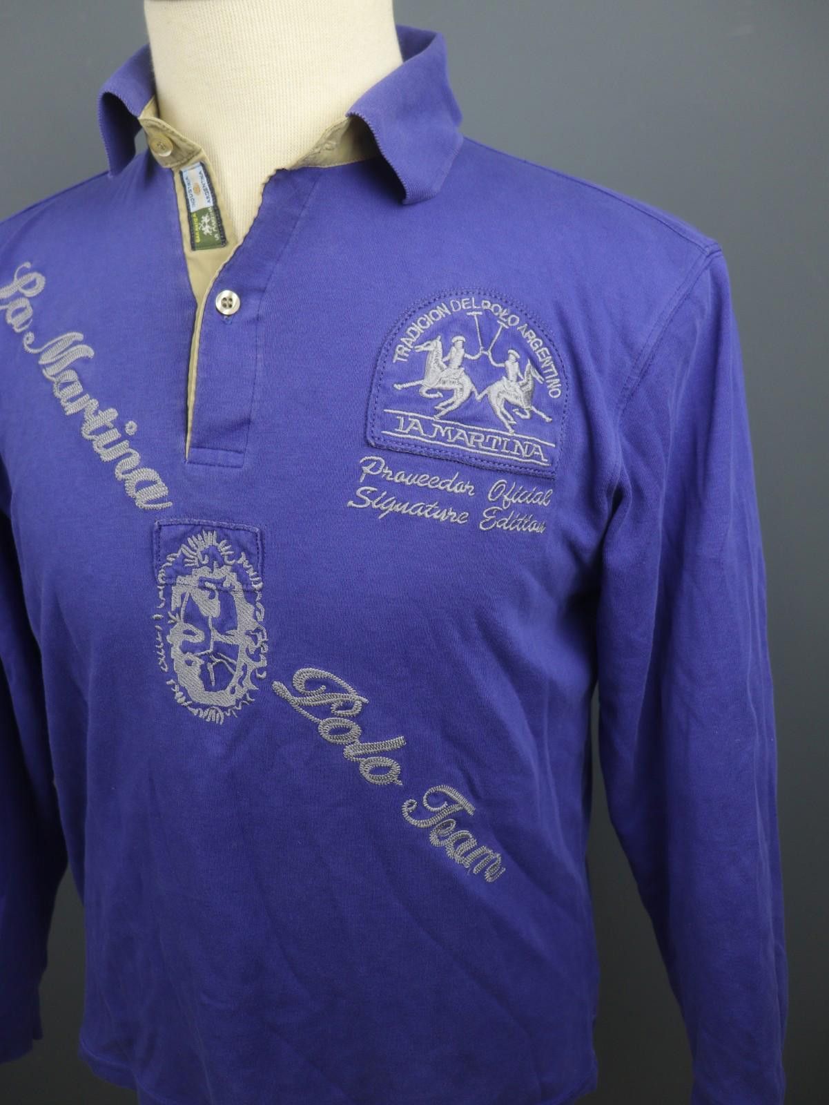 La Martina LA MARTINA Purple Cotton Collared Popover Polo Shirt Size L Size US L / EU 52-54 / 3 - 9 Thumbnail