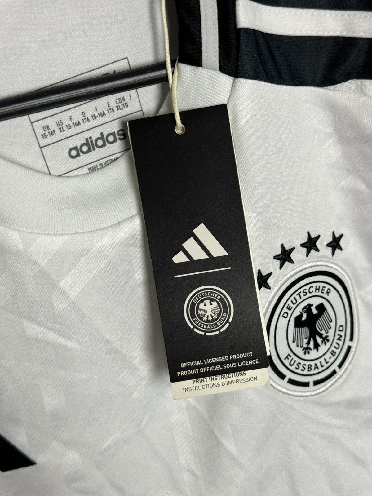 Adidas KIDS New Germany National Team 2024 Home Football Jersey Size US S / EU 44-46 / 1 - 9 Thumbnail