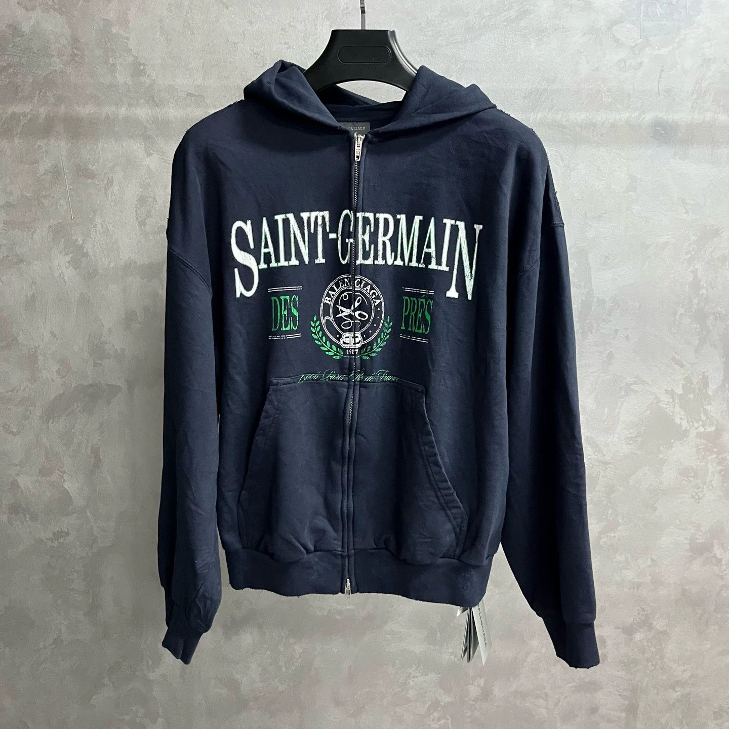 Balenciaga Balenciaga Printed Graphic Blue Hoodie S Men Size US S / EU 44-46 / 1 - 1 Thumbnail