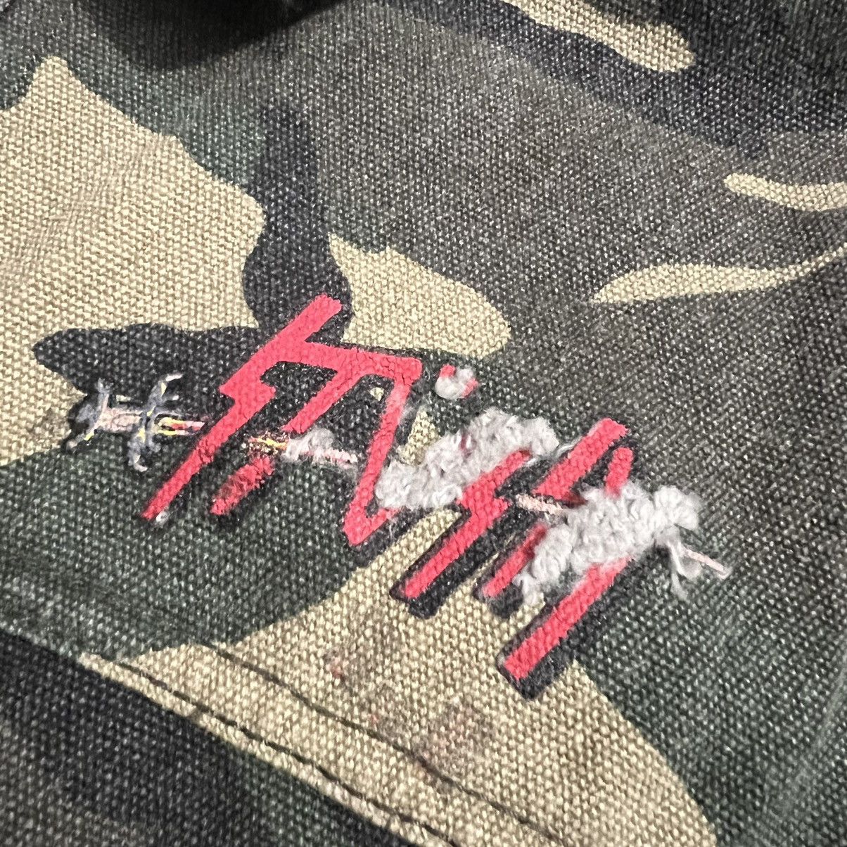 Stussy × Vintage Vintage Stussy Camo Slayer Trucker Jacket Size US L / EU 52-54 / 3 - 8 Thumbnail