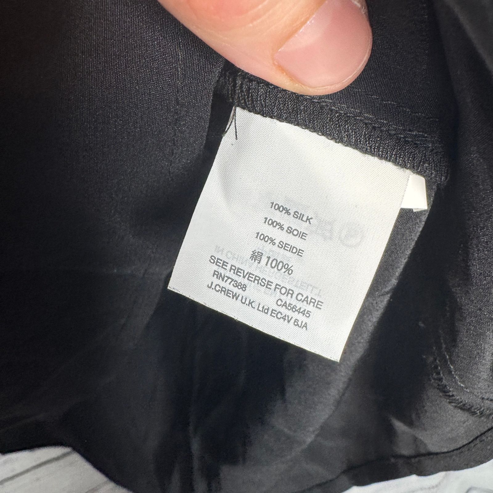 J.Crew J.Crew Black 100% Silk Ruffle Mock Neck Blouse Long Sleeve 8 Size M / US 6-8 / IT 42-44 - 4 Thumbnail