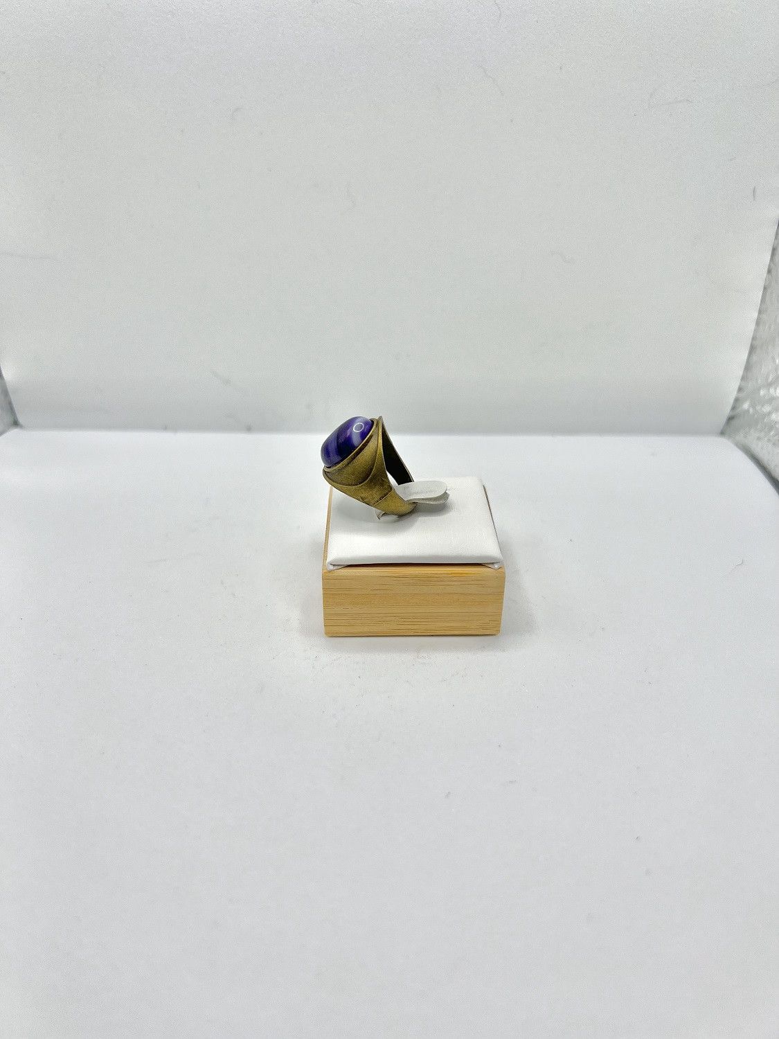Handmade Amethyst Crystal Bronze Ring - Size 7.25 Size ONE SIZE - 2 Thumbnail