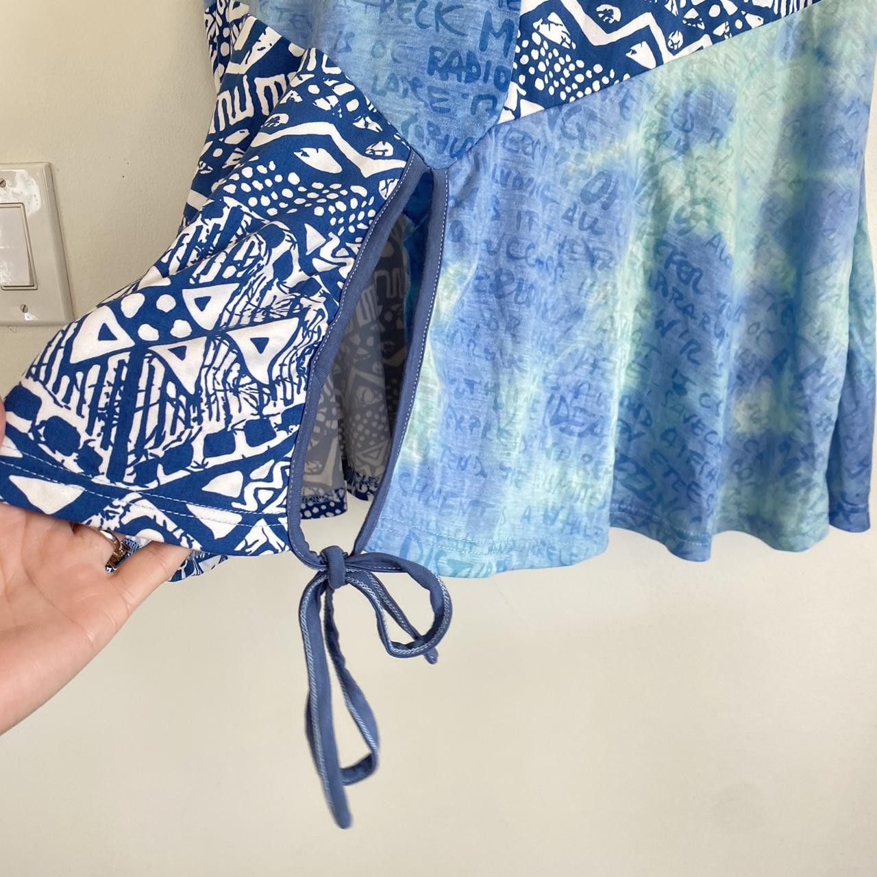 Vintage ASTER BLUE HAWAIIAN DROP WAIST CASUAL TROPICAL DRESS LARGE Size L / US 10 / IT 46 - 4 Thumbnail