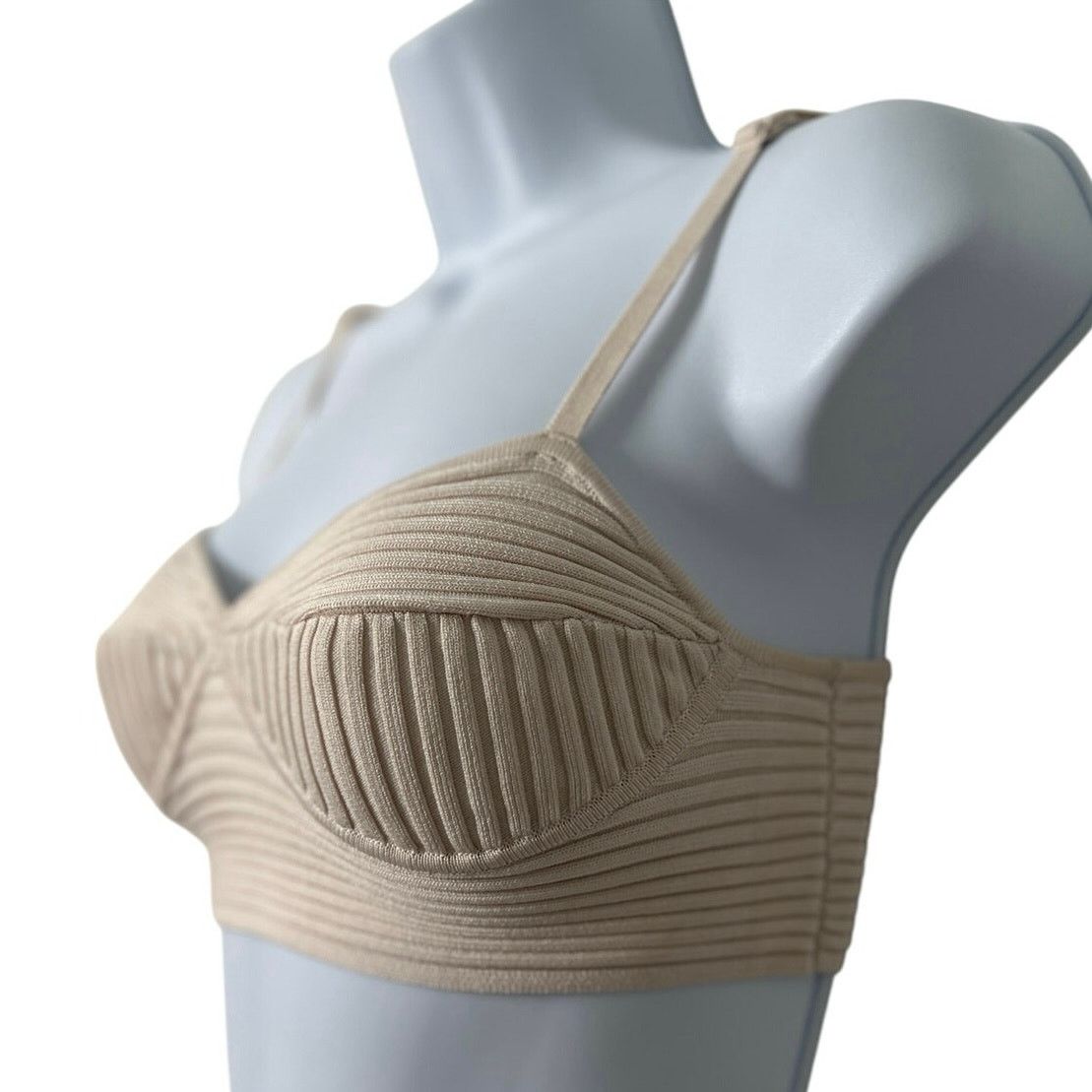 Jonathan Simkhai Jonathan Simkhai Ribbed Stretch Bustier Crop Top S Size S / US 4 / IT 40 - 2 Thumbnail