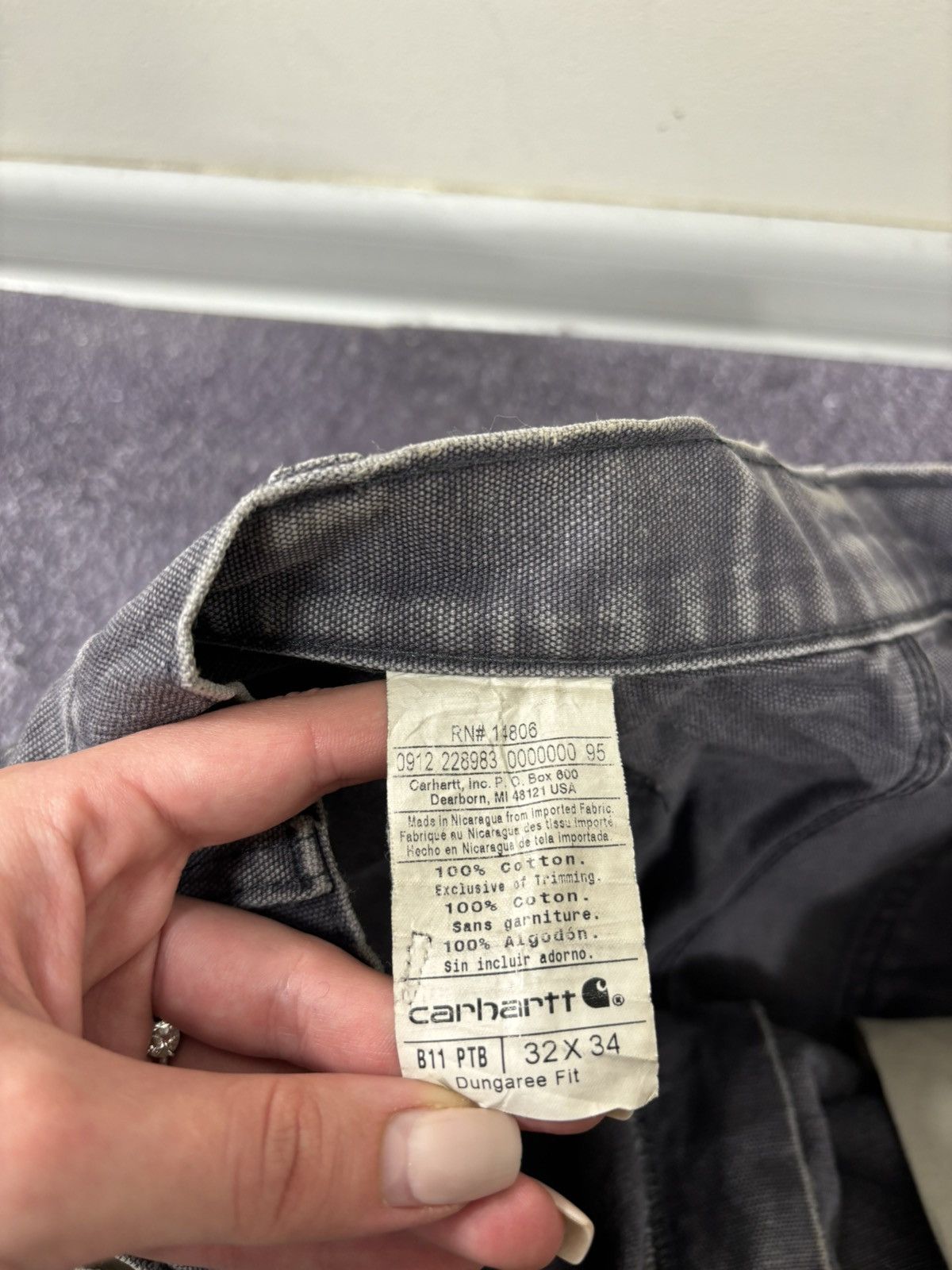 Carhartt Vintage Carhartt USA Dungaree Fit Distressed Work Pants Size US 32 / EU 48 - 15 Thumbnail