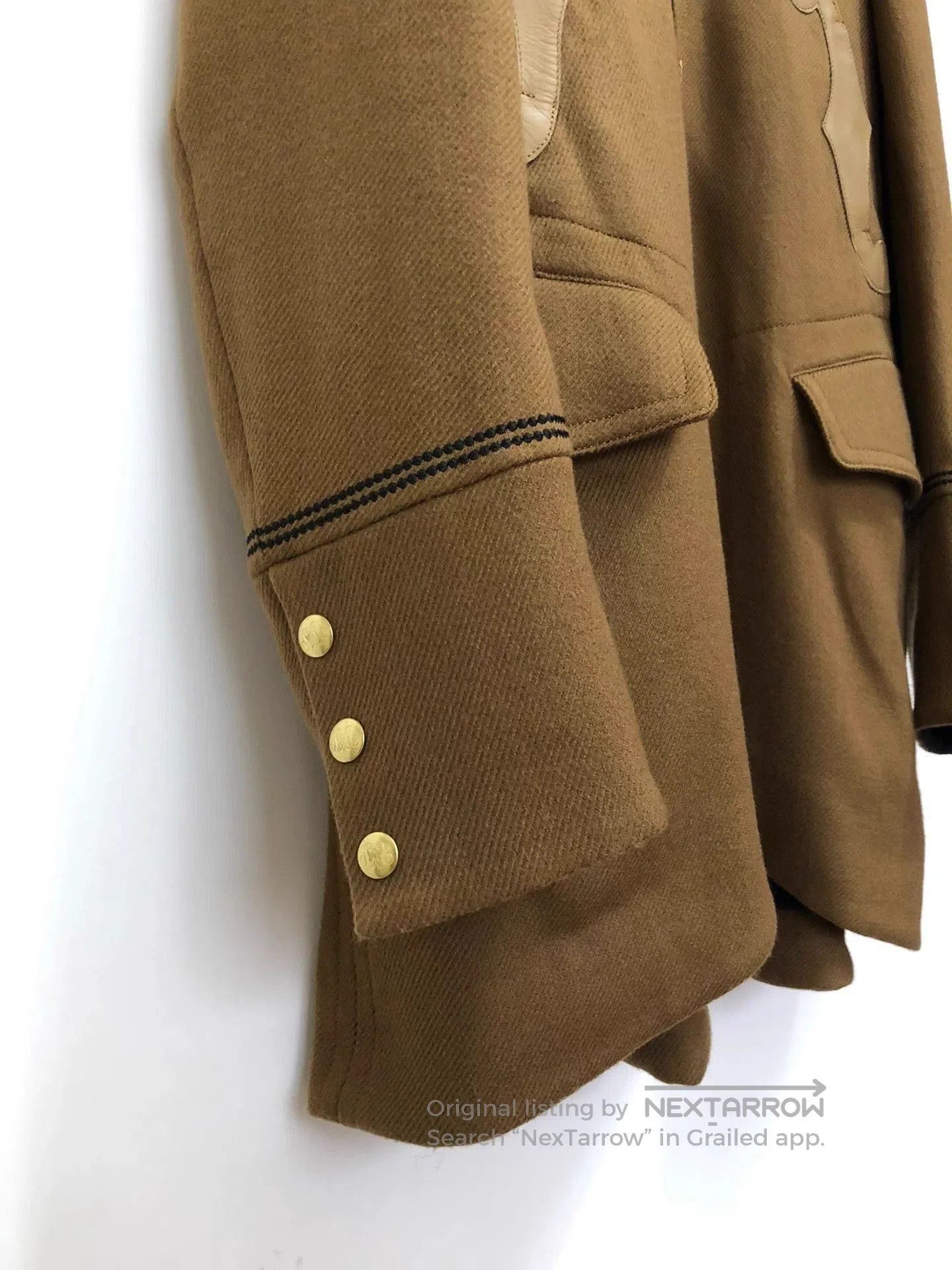 Takahiromiyashita The Soloist. Brown Fur Collar Button-Up Coat Size S. Size US S / EU 44-46 / 1 - 7 Thumbnail