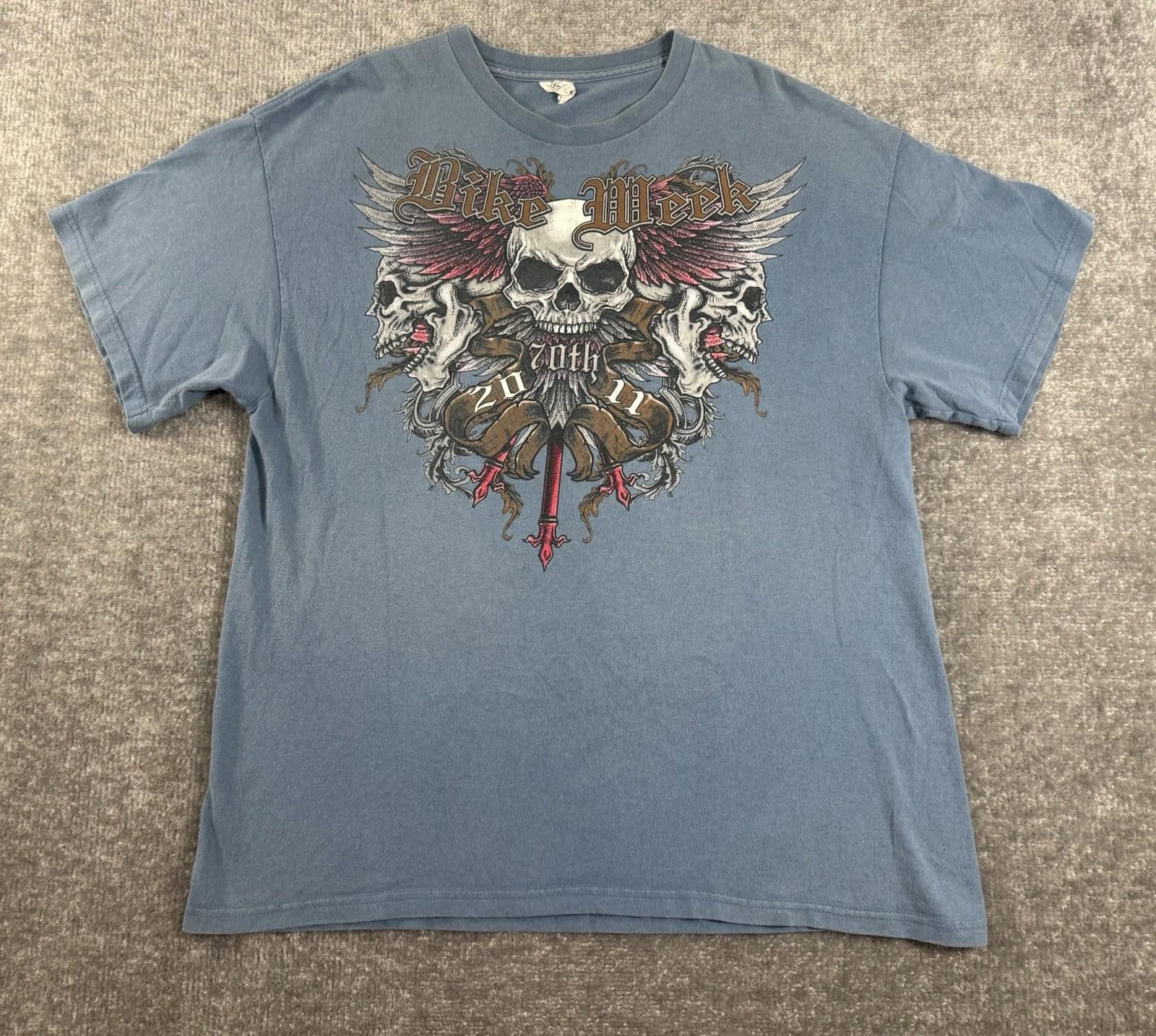 Other Daytona Bike Week Mens Shirt XL Skulls Wings Size US XL / EU 56 / 4 - 2 Thumbnail