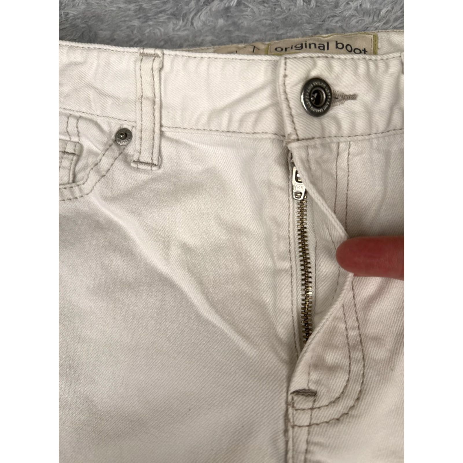 Loft VINTAGE Ann Taylor LOFT Jeans Womens 6 White Original Boot Bootcut Stretch Denim 30x32 Size 28" / US 6 / IT 42 - 5 Thumbnail