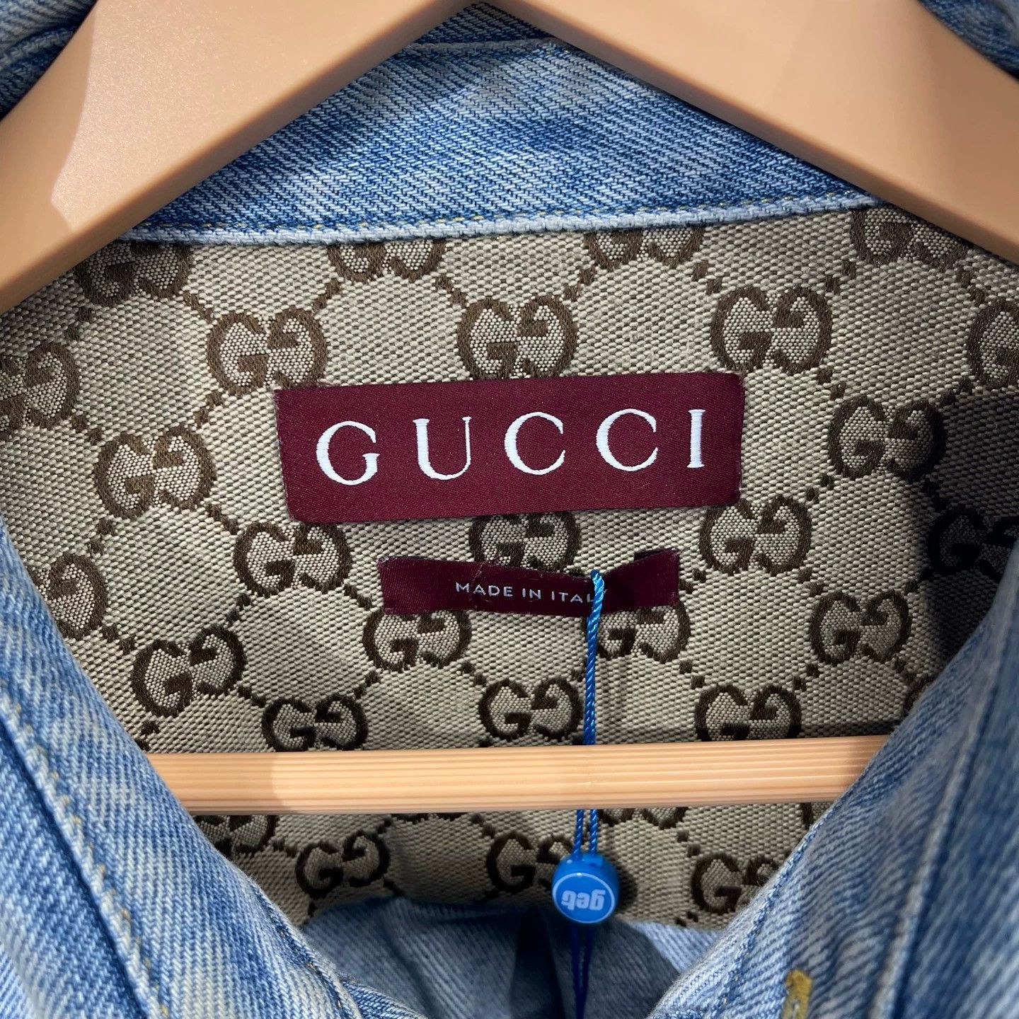Gucci Gucci GG-Embellished Washed Denim Shirt Jacket 52 99New Size US L / EU 52-54 / 3 - 3 Thumbnail