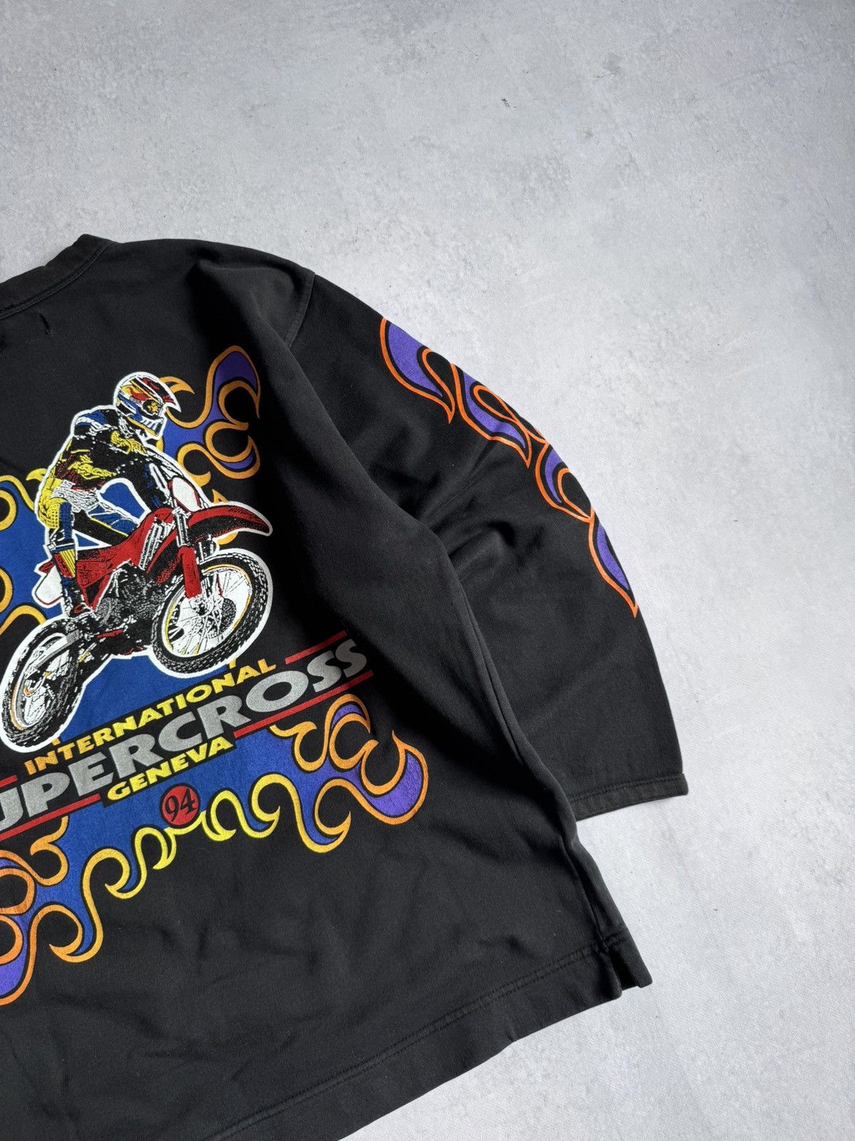 Other Vintage 94’s International Supercross Geneva Moto Sweatshirt Size US M / EU 48-50 / 2 - 9 Thumbnail