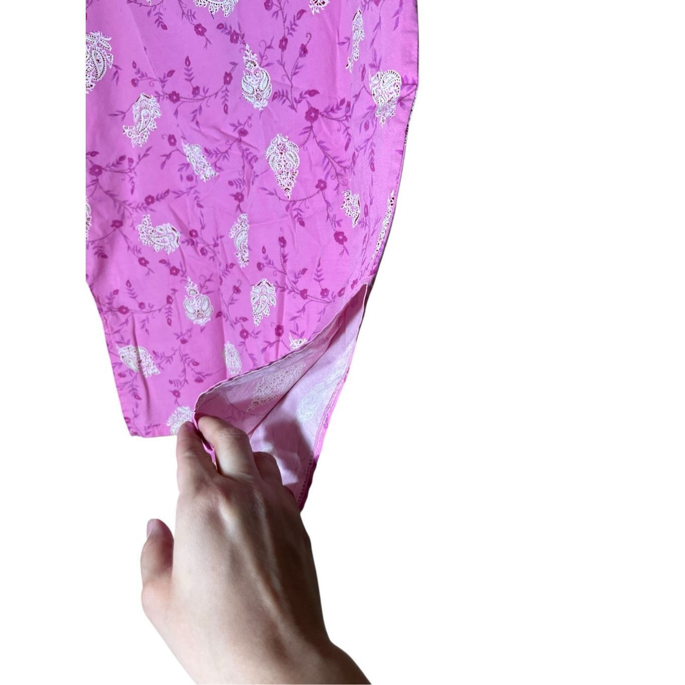 Other Vintage Street Flower 90s Y2K Pink Paisley Skirt Size M Size 28" / US 6 / IT 42 - 3 Thumbnail