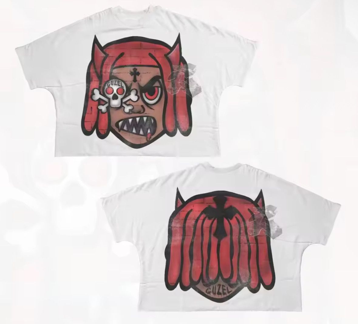 Other Y2K Streetwear Goth Fashion White T-Shirt Punk Graphic Tees Size US M / EU 48-50 / 2 - 1 Thumbnail