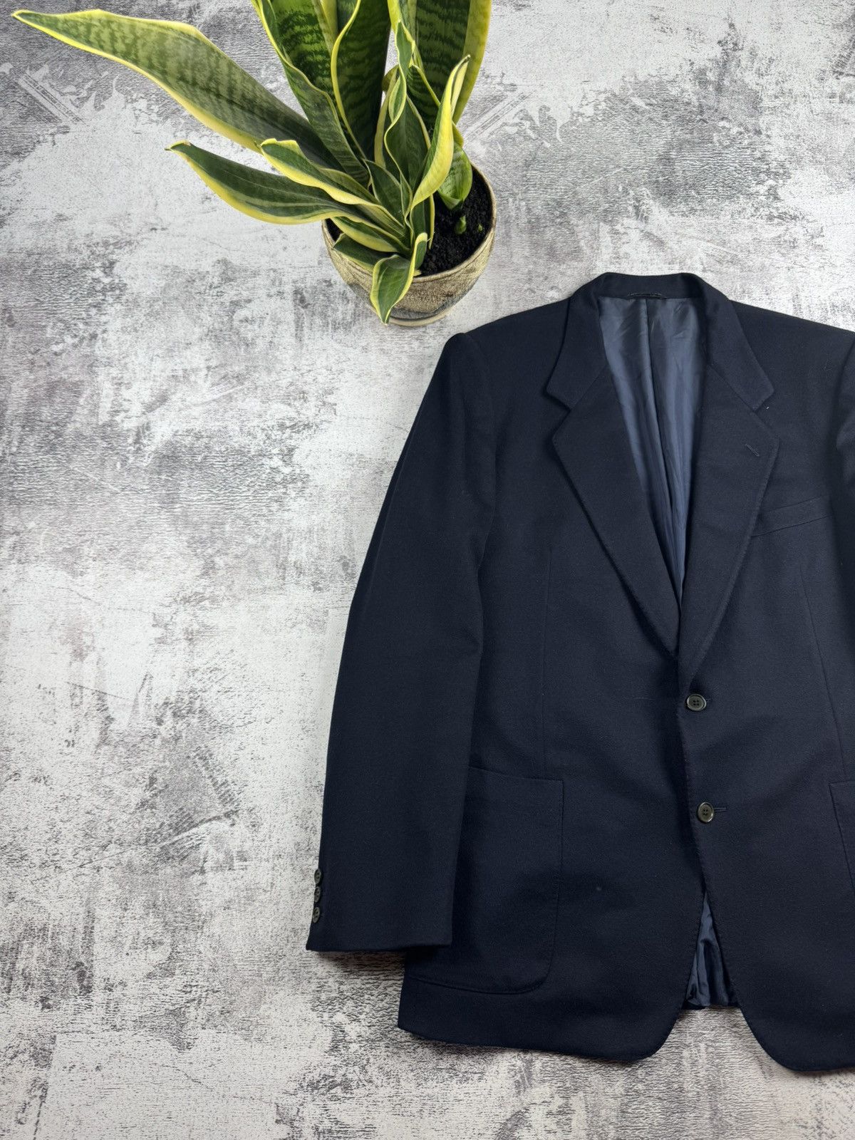 Saint Laurent Paris Saint Laurent Rive Gauche Vintage 54R Cashmere Classic Luxury Blazer Suit Jacket Size 54R - 2 Thumbnail