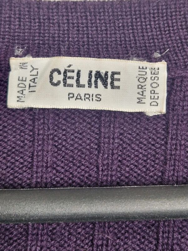 Celine Cardigan en wool. Vintage. Céline Size M / US 6-8 / IT 42-44 - 5 Thumbnail