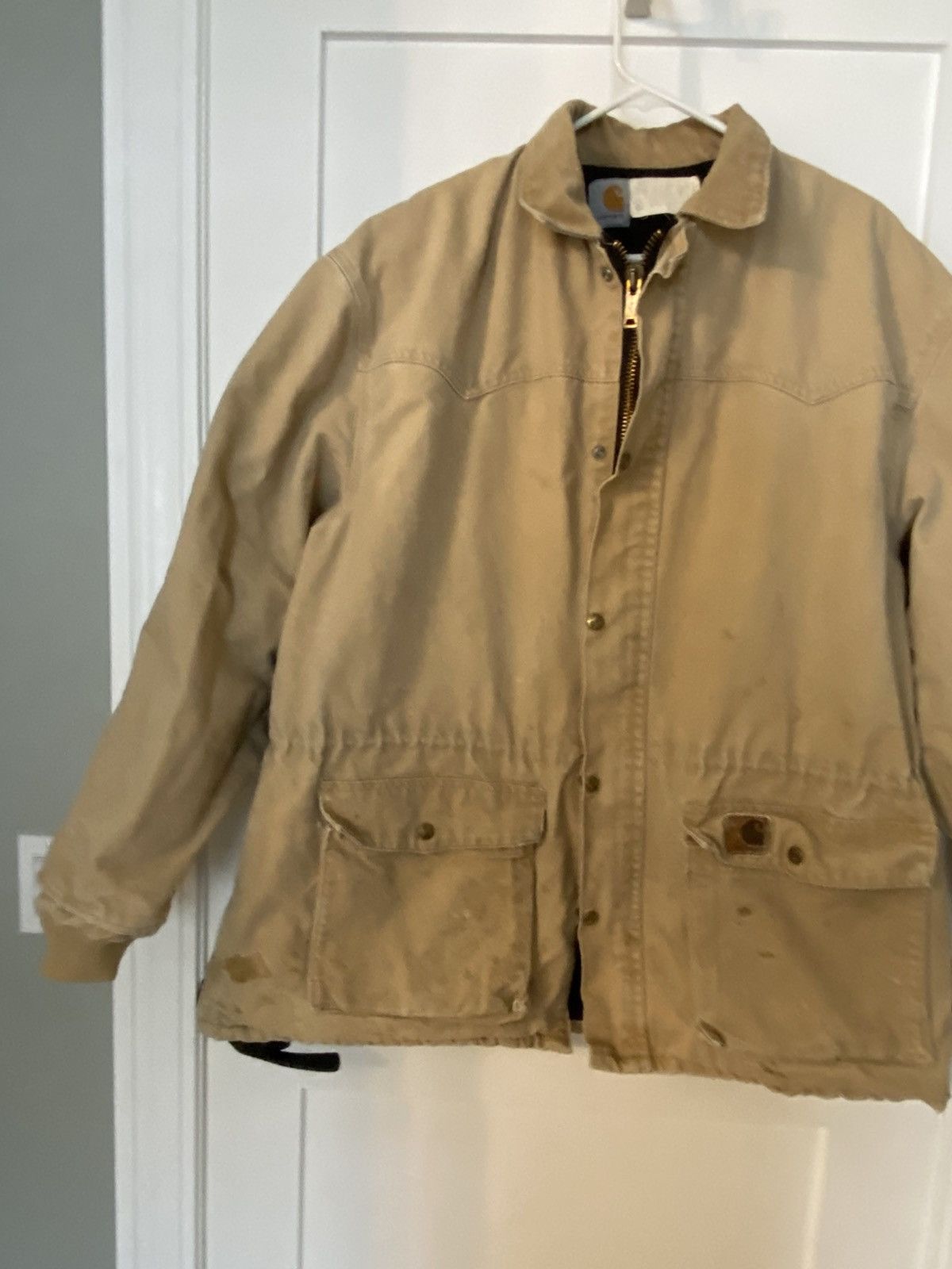 Carhartt Tan Distressed Carhartt Coat Size US XL / EU 56 / 4 - 1 Thumbnail