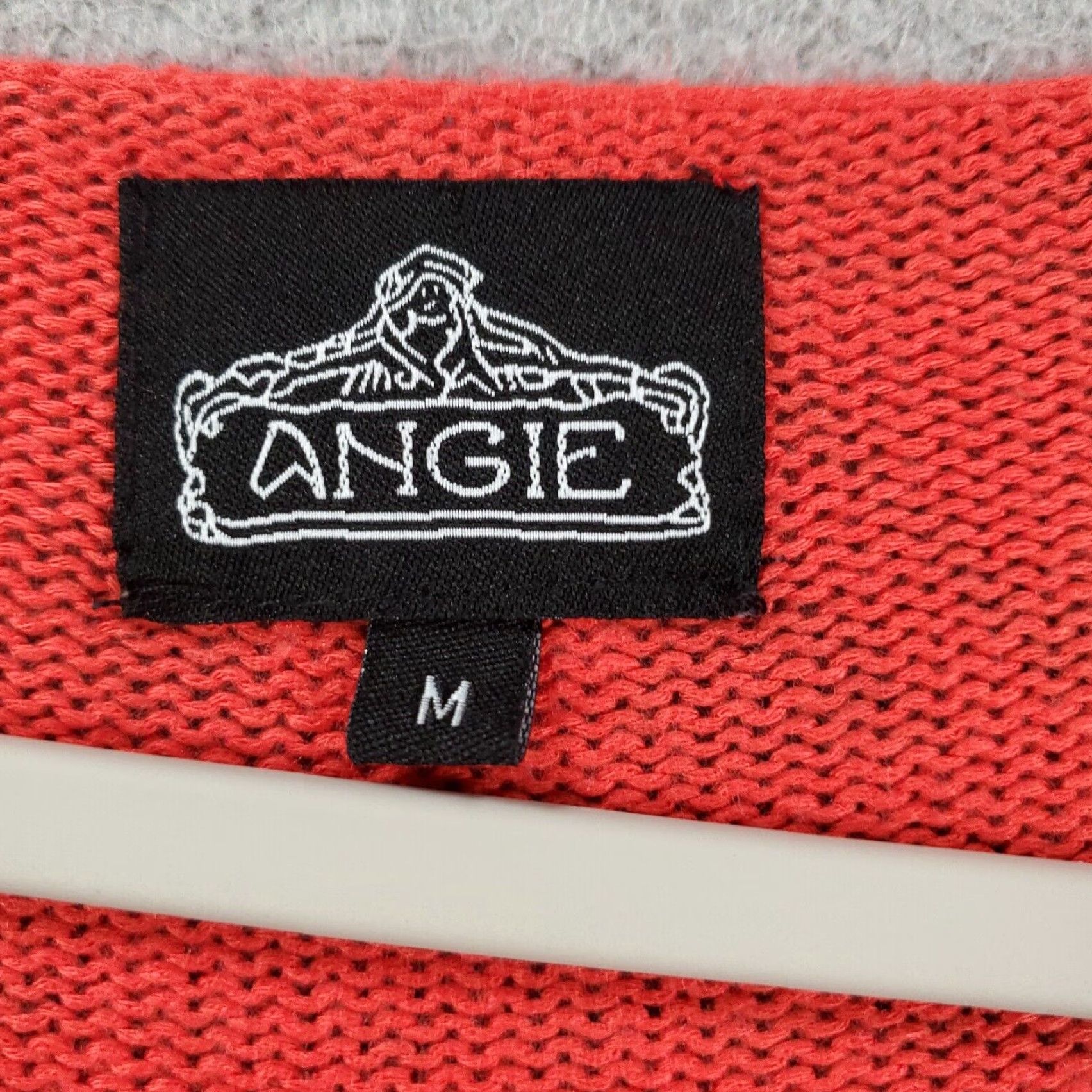 Vintage Angie Womens Sweater Pullover Knit Long Sleeve Boat Neck Red Coral Geometric Bohemian Western Knit Regular M Size M / US 6-8 / IT 42-44 - 5 Thumbnail