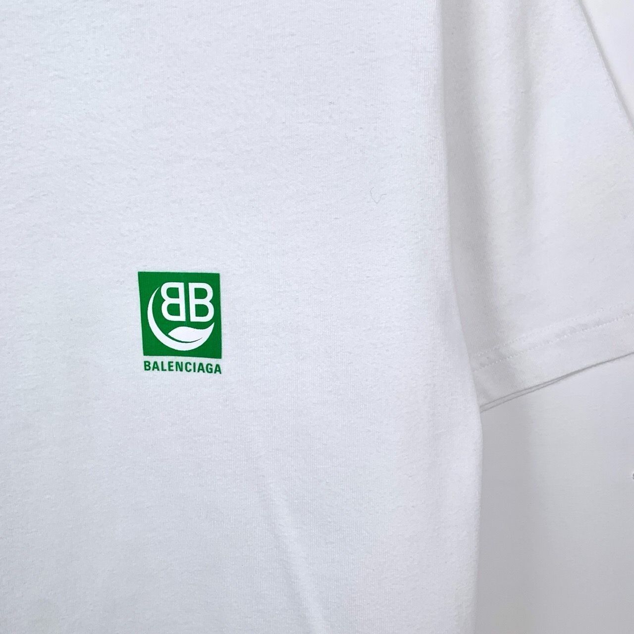 Balenciaga [Balenciaga] Eco-Friendly Print Round-Neck White Cotton Shor Size XS / US 0-2 / IT 36-38 - 6 Thumbnail