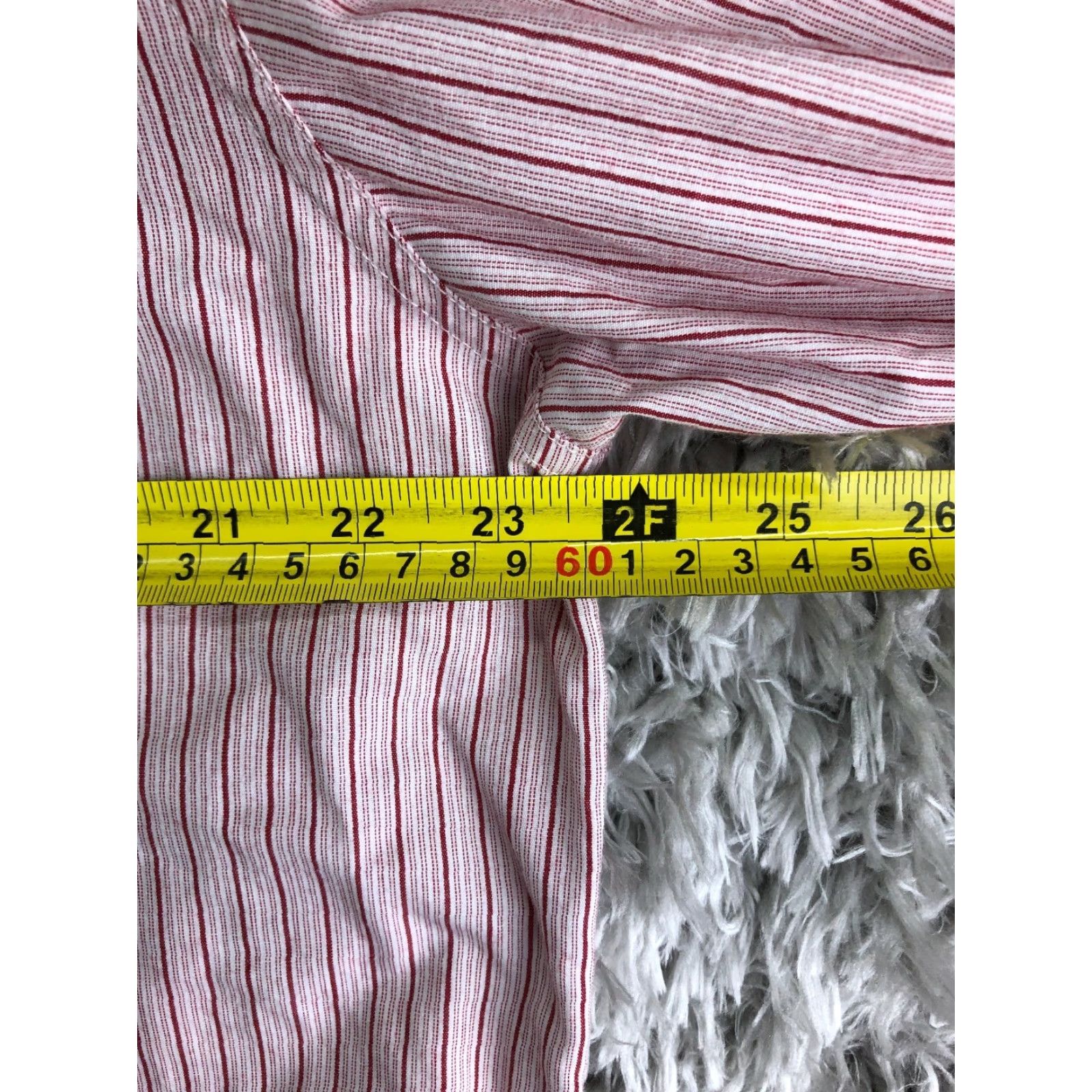 Chaps Chaps Easy Care Shirt Striped Button-Down Long Sleeve Red Mens XL Size US XL / EU 56 / 4 - 5 Thumbnail