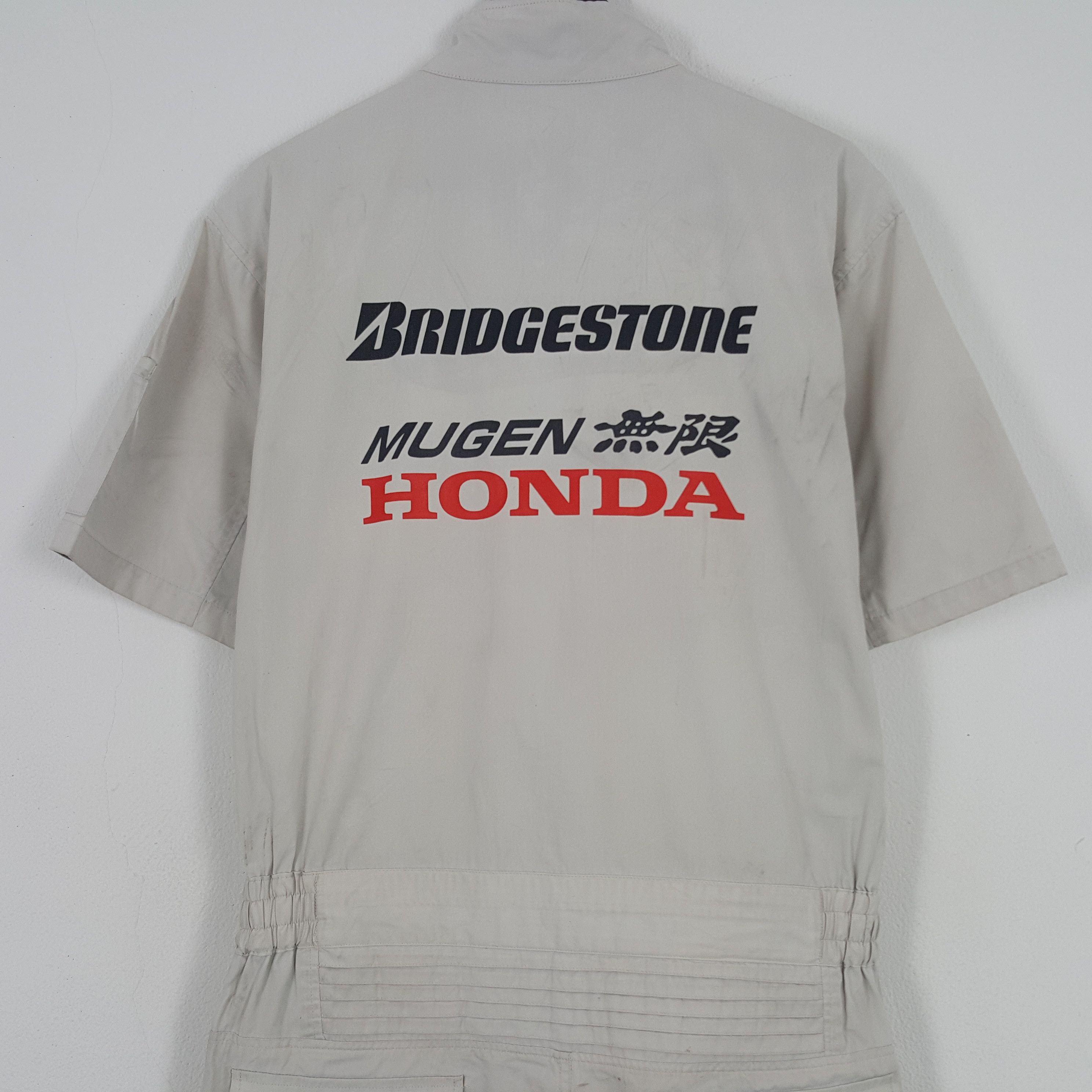 Honda × Japanese Brand × Vintage Vintage Bridgestone x Honda Custom Art Jumpsuit Jacket Size US L / EU 52-54 / 3 - 2 Thumbnail